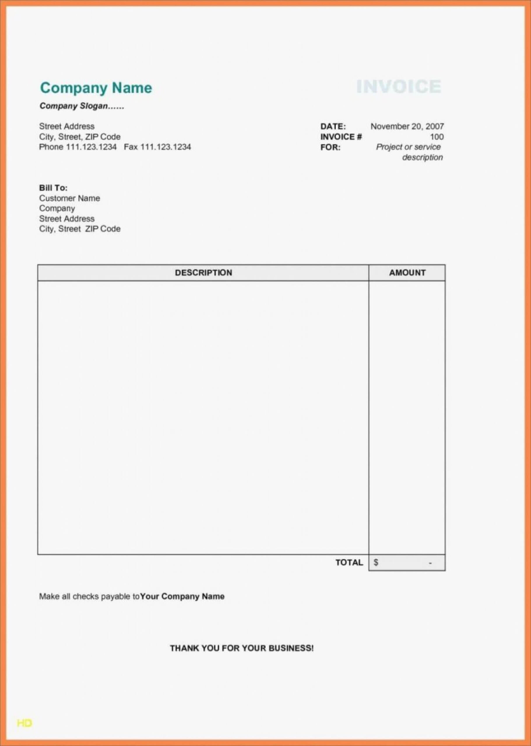020 Free Receipt Template Microsoft Word Blank Invoice For Inside Blank Taxi Receipt Template