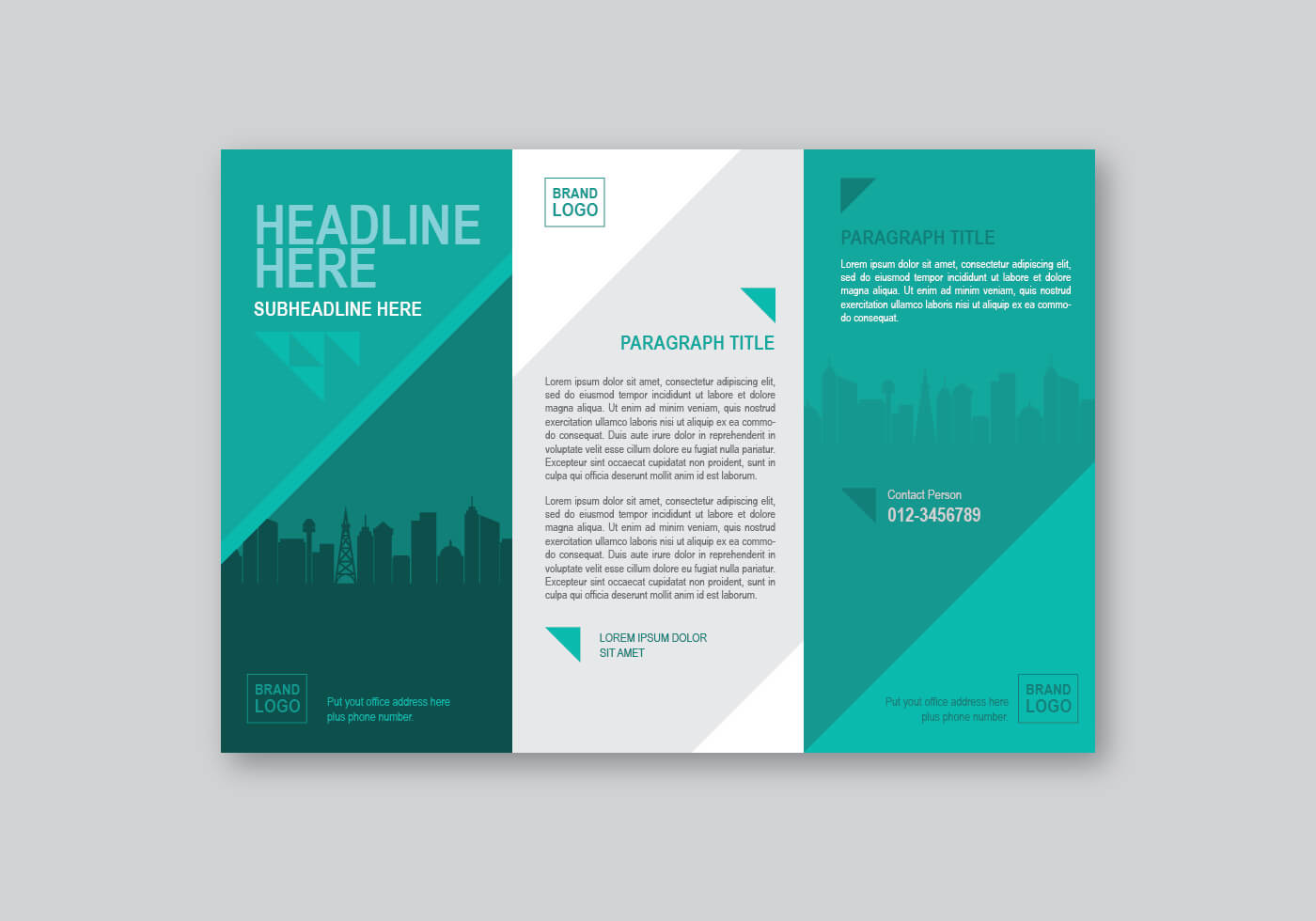 020 Professional Brochure Template Vector One Page Dreaded Within One Page Brochure Template