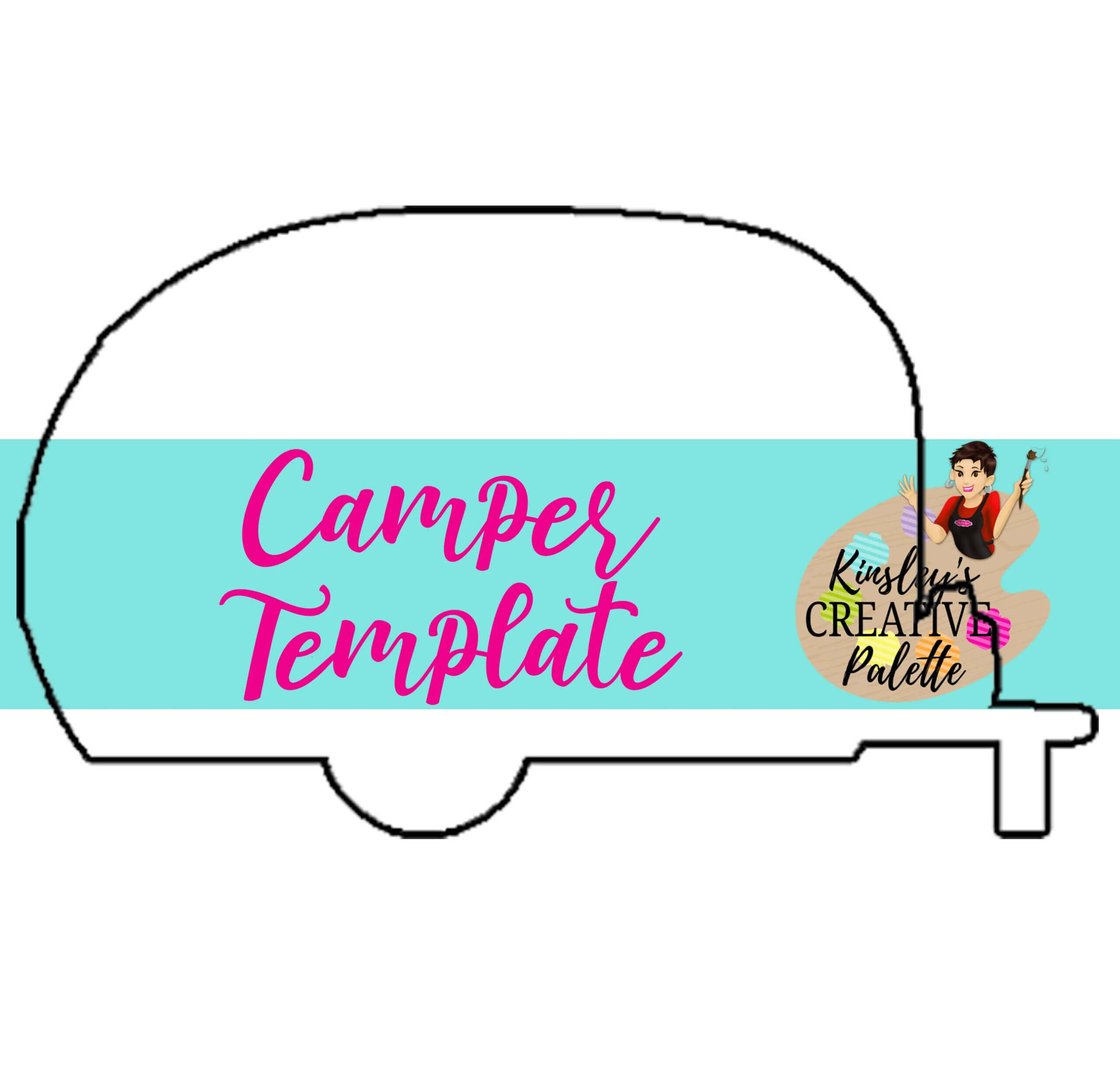 021 Camper Template Blank Door Hanger Surprising Ideas Intended For Blanks Usa Templates