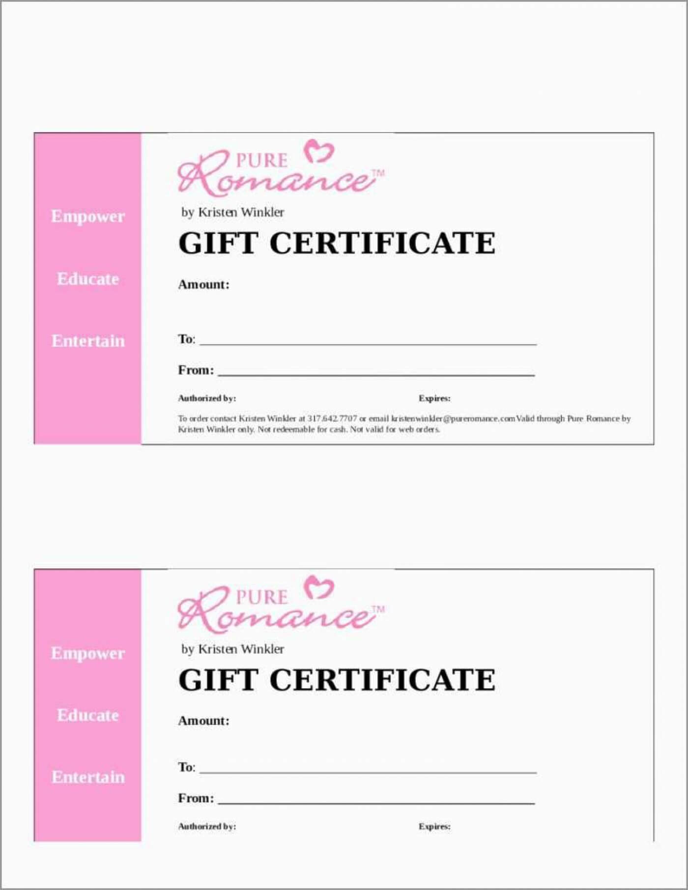 021 Gift Certificate Templates Free Template Ideas Printable Inside Massage Gift Certificate Template Free Printable