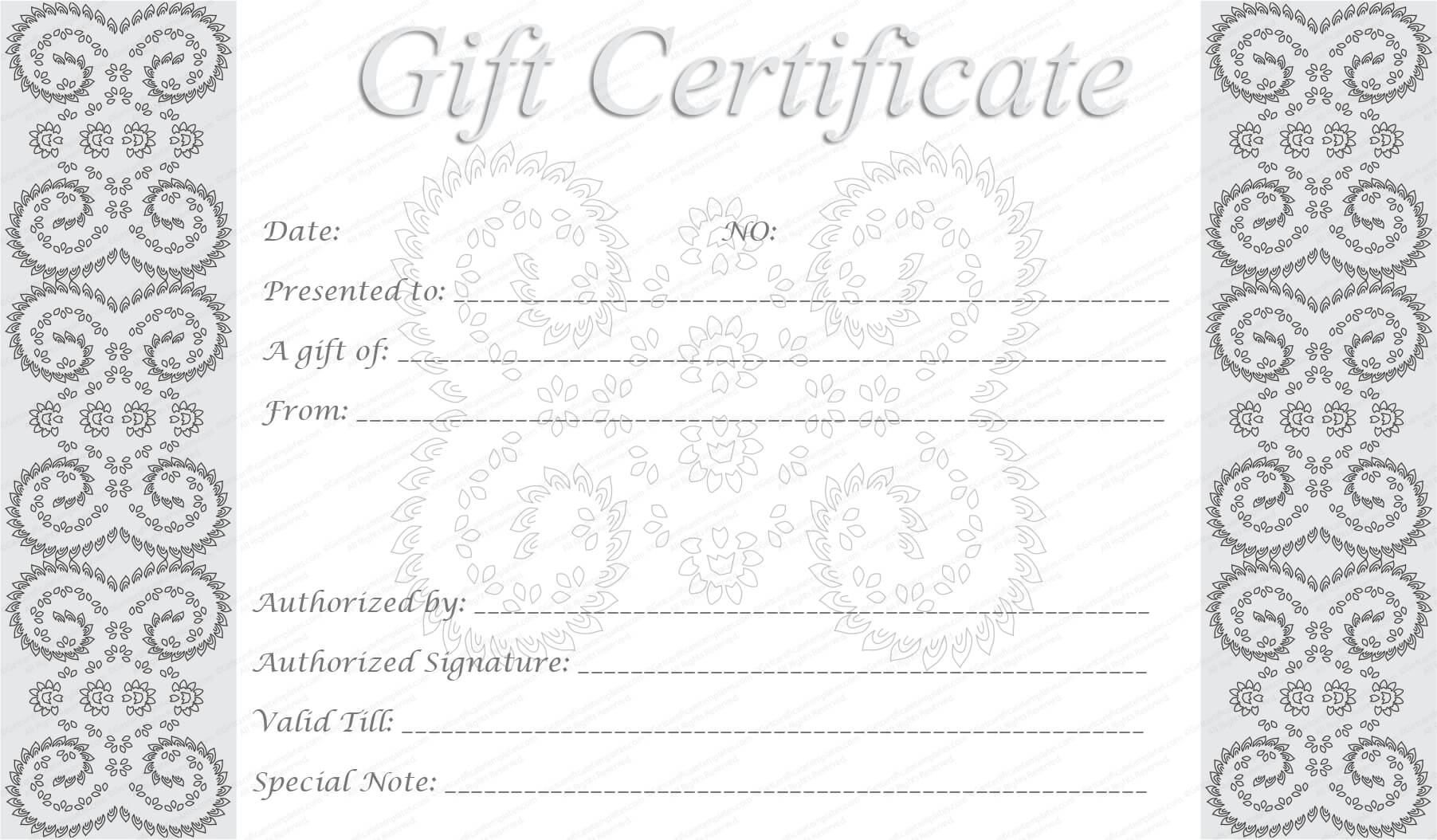 021 Gift Certificate Templates Free Template Ideas Printable Regarding Massage Gift Certificate Template Free Download