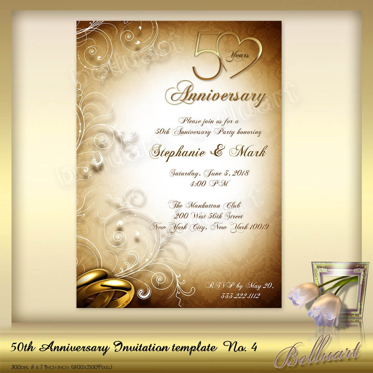 021 Template Ideas 50Th Wedding Anniversary Invitations With Anniversary Card Template Word