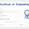 021 Template Ideas Certificate Of Authenticity Free Unique Inside Certificate Of Authenticity Template