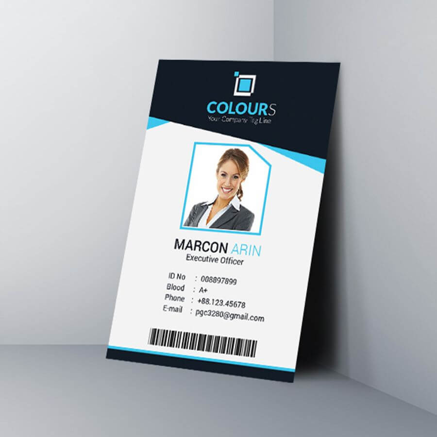 022 Employee Id Card Template Microsoft Word Free Download Throughout Employee Card Template Word
