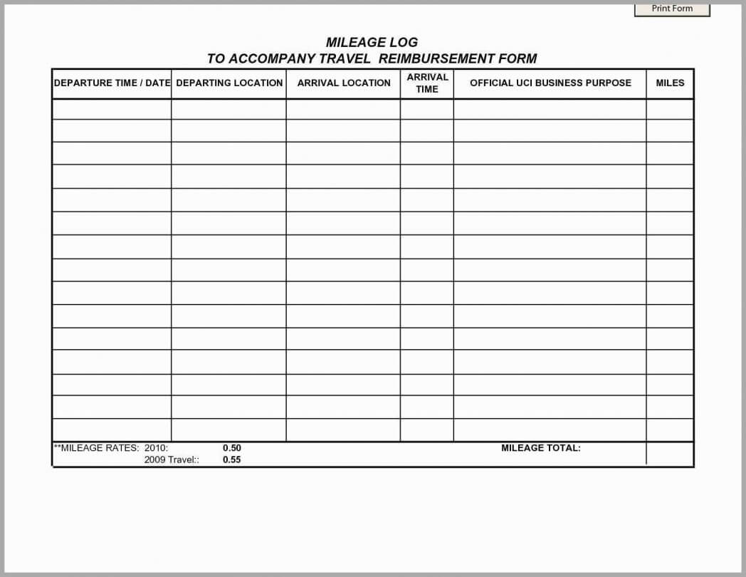 023 Free Mileage Log Template Ideas Spreadsheet Vehicle For Pertaining To Mileage Report Template