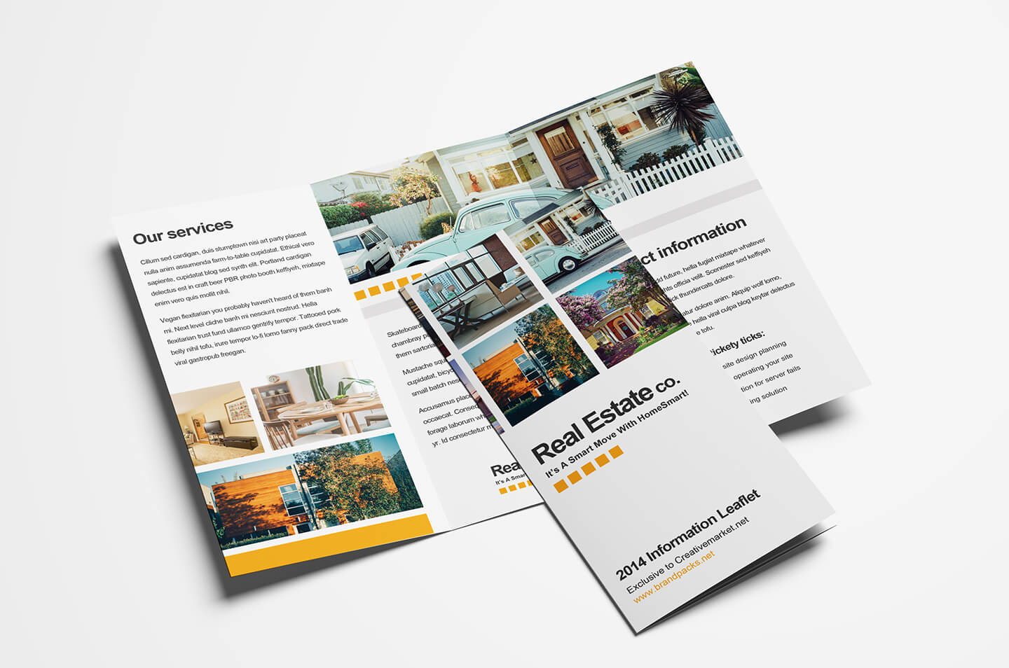 023 Free Real Estate Trifold Brochure Template Fold Download Inside 3 Fold Brochure Template Psd Free Download