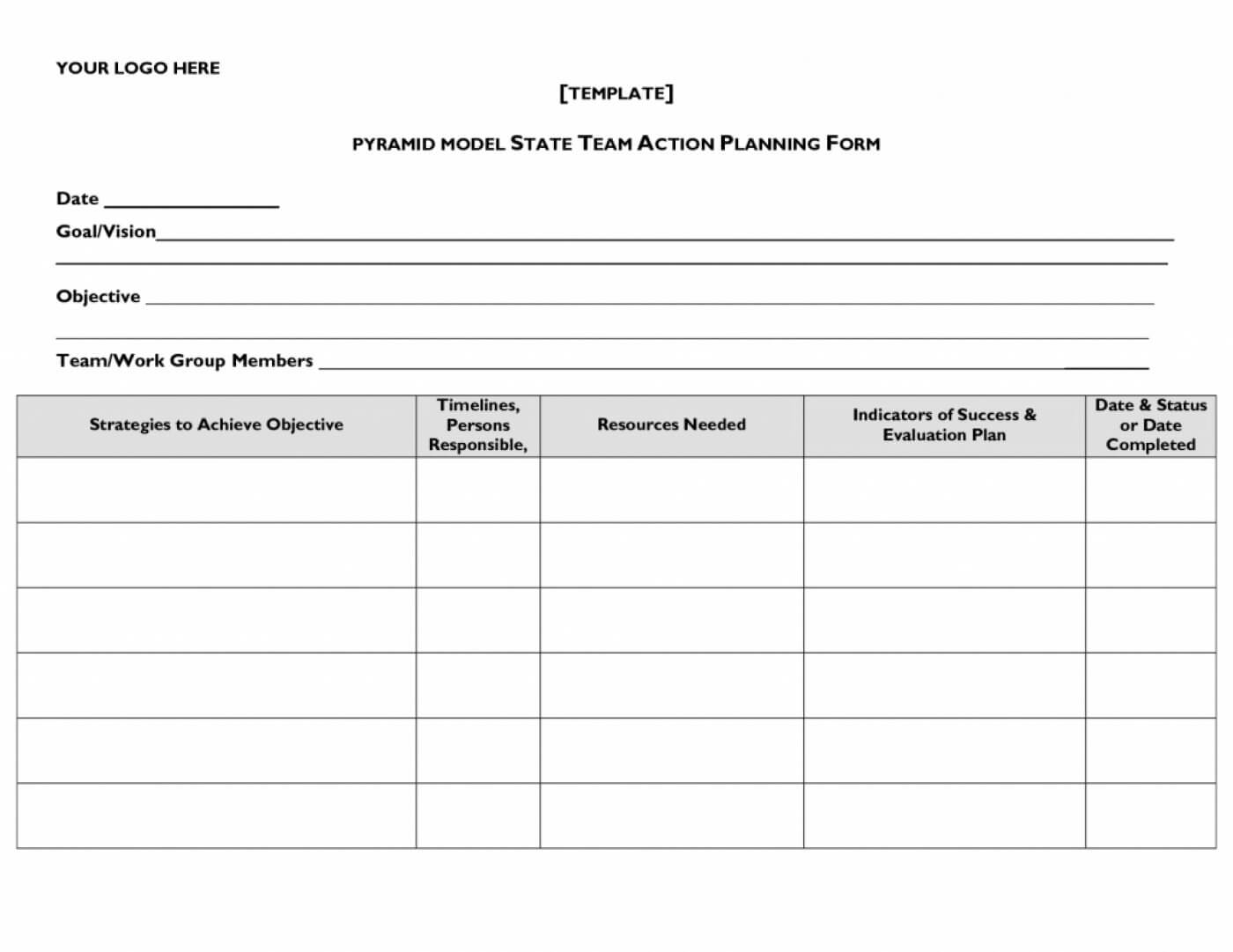 023 Sales Action Plan Template Business Doc Excel Format With Regard To Work Plan Template Word