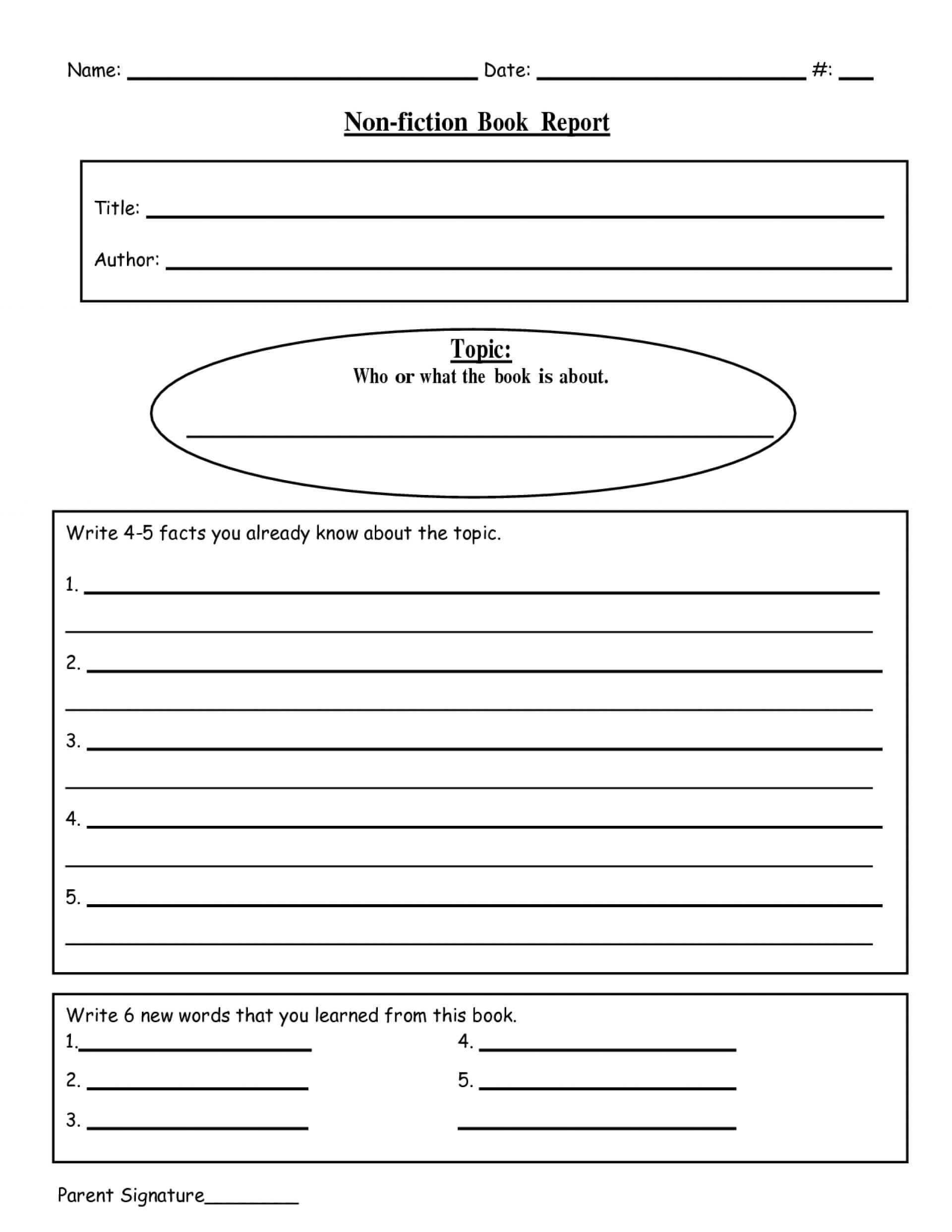 024 2Nd Grade Book Report Template 132370 Free Templates In Book Report Template 2Nd Grade