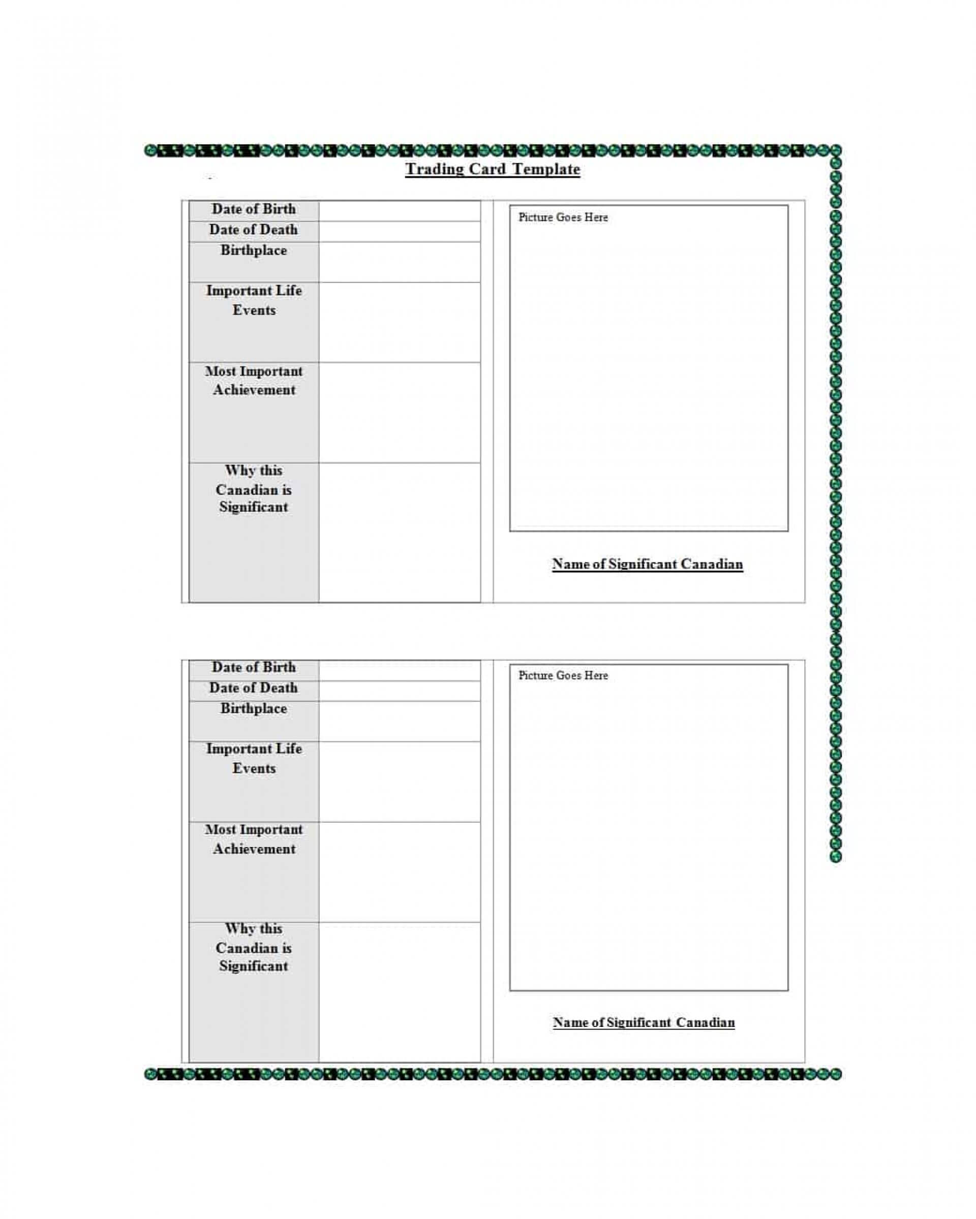 024 Baseball Trading Card Template Free Download Ideas With Regard To Trading Cards Templates Free Download