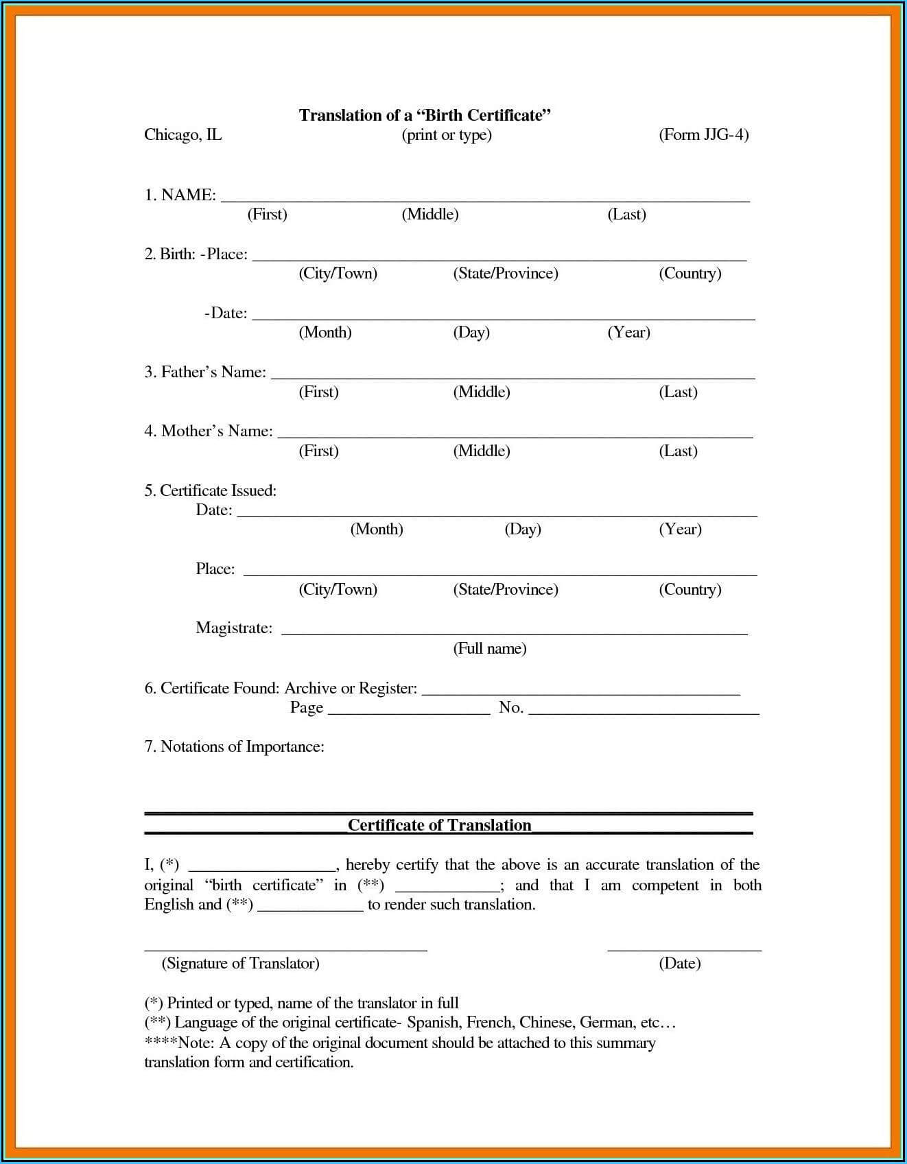 024 Official Birth Certificate Template Simple Uscis Intended For Official Birth Certificate Template