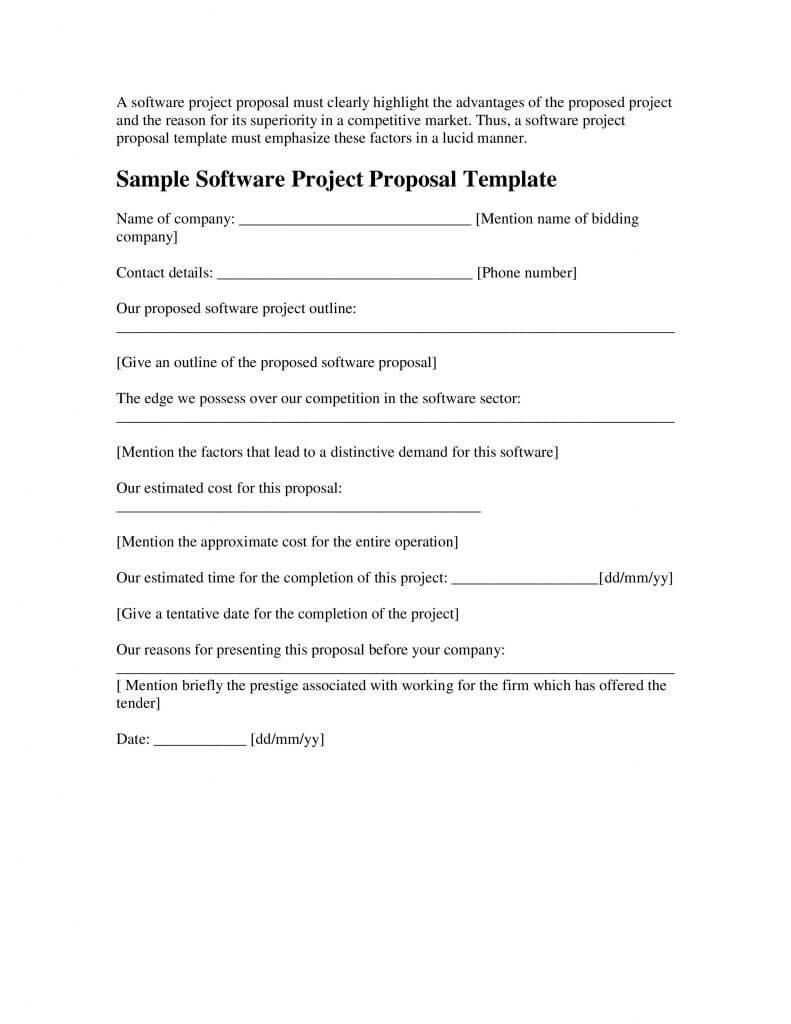 024 Sample Software Project Proposal Template Word Microsoft Throughout Software Project Proposal Template Word