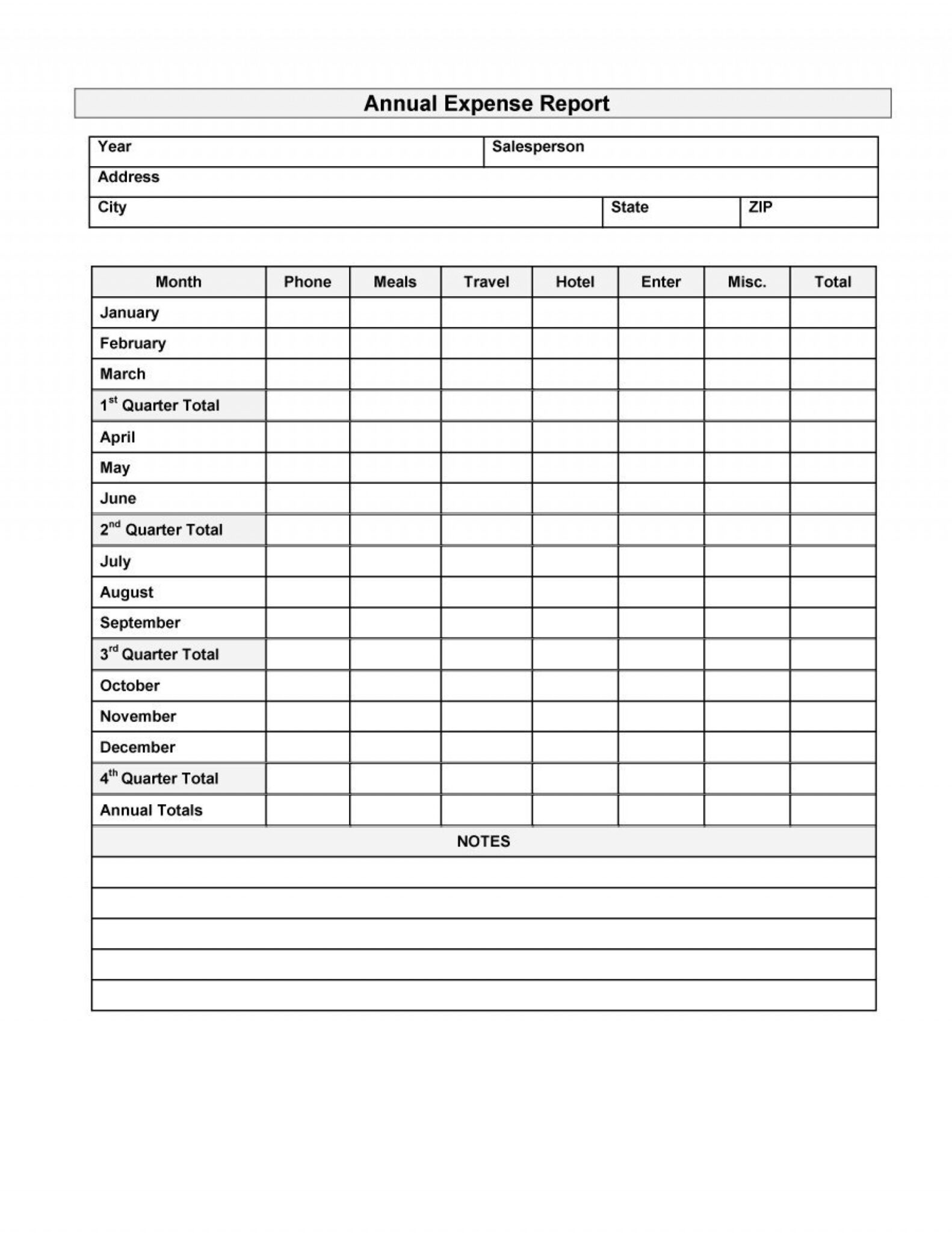 Expense Report Template Excel 2010