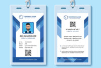 025 Template Ideas Employee Id Card Templates Blue Design pertaining to Id Card Template Word Free