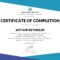 026 Course Completion Certificate Template Training Free In Class Completion Certificate Template