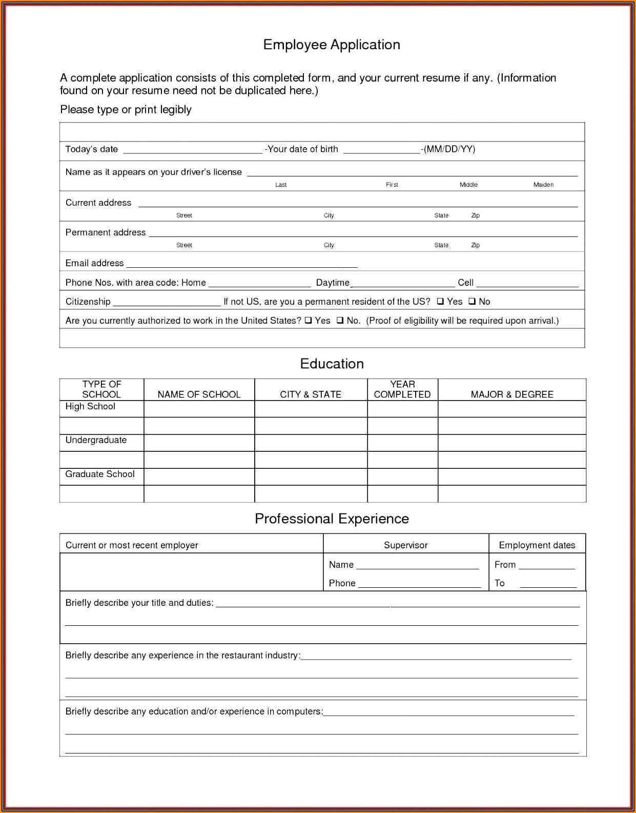 026 Job Application Template Word Ideas Form Format Awesome Within Job Application Template Word Document