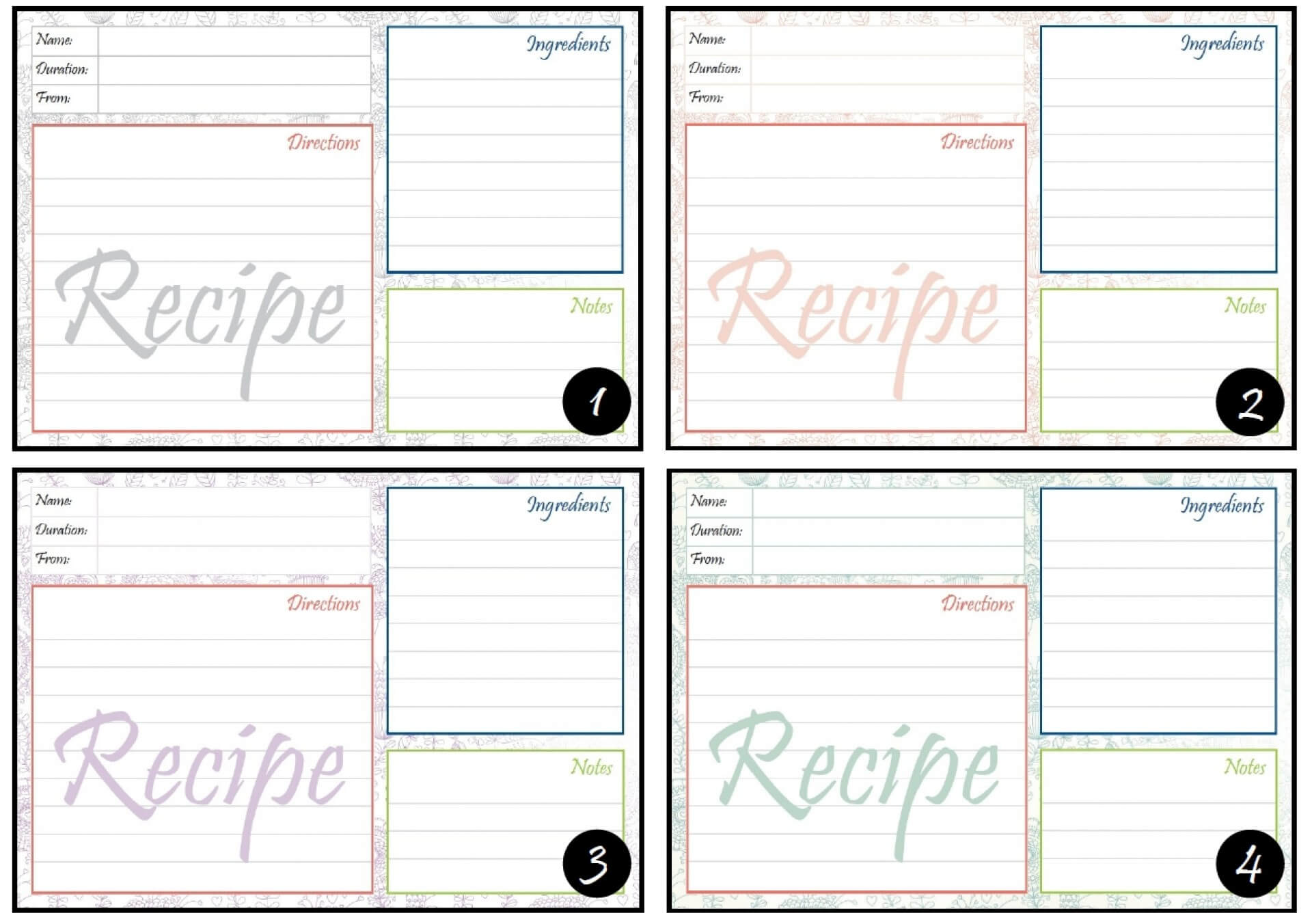 026 Template Ideas Recipe Card For Word Format Cookbook Regarding Recipe Card Design Template