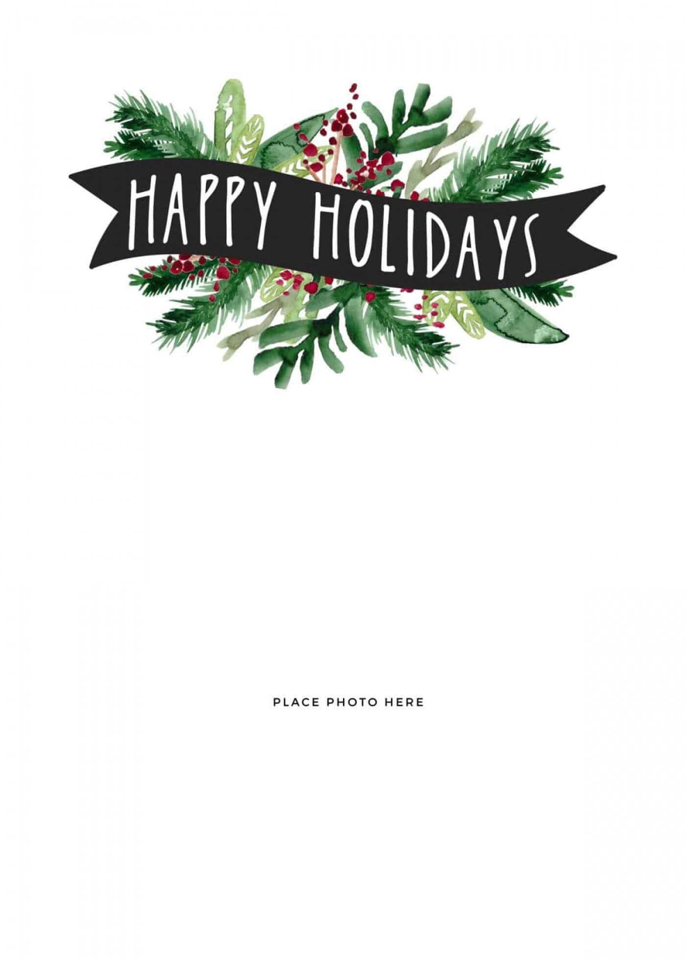 027 Template Ideas Free Holiday Card Templates For Photoshop With Regard To Free Holiday Photo Card Templates