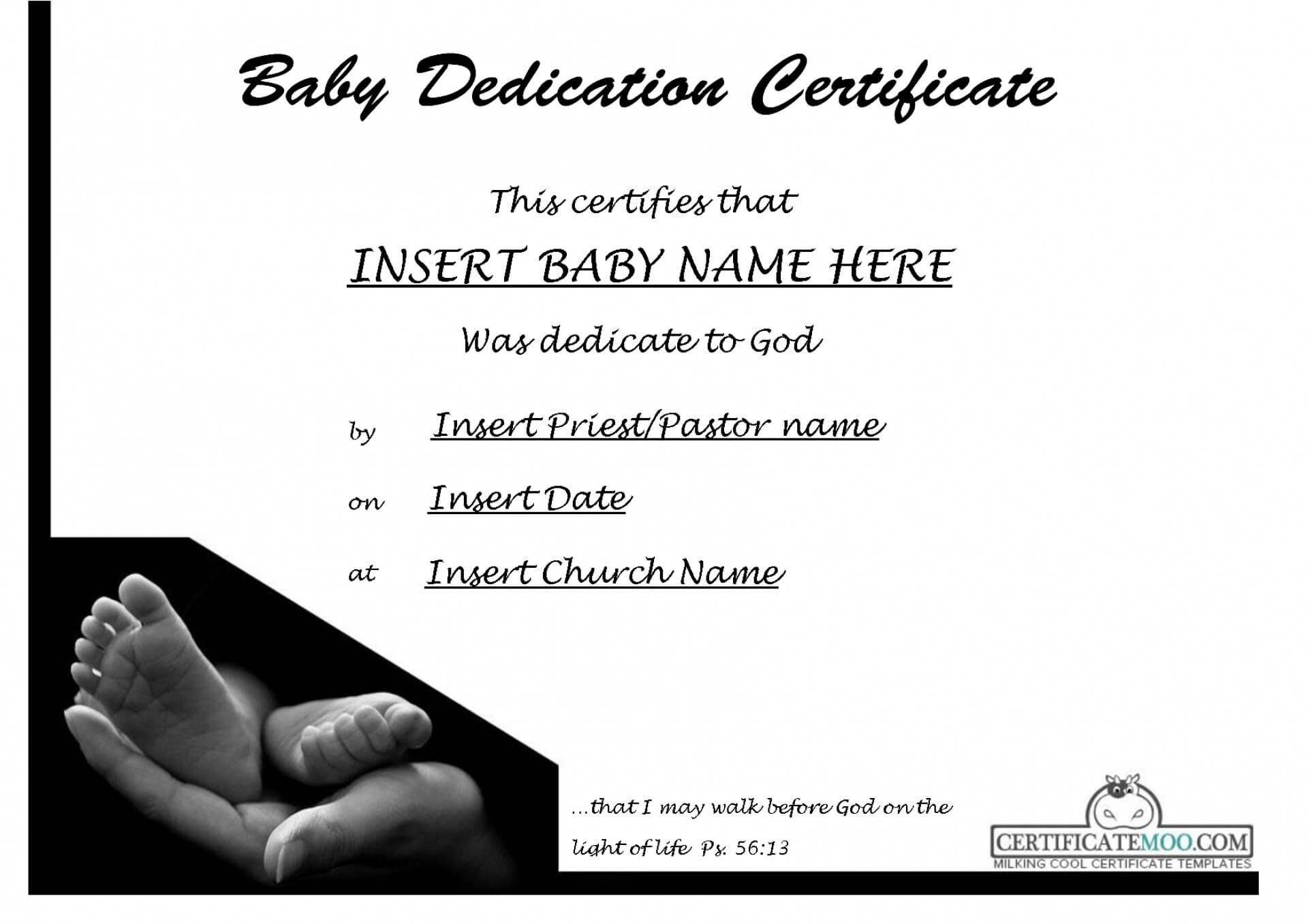 028 Baby Dedication Certificate Template Fake Birth Maker Intended For Baby Christening Certificate Template
