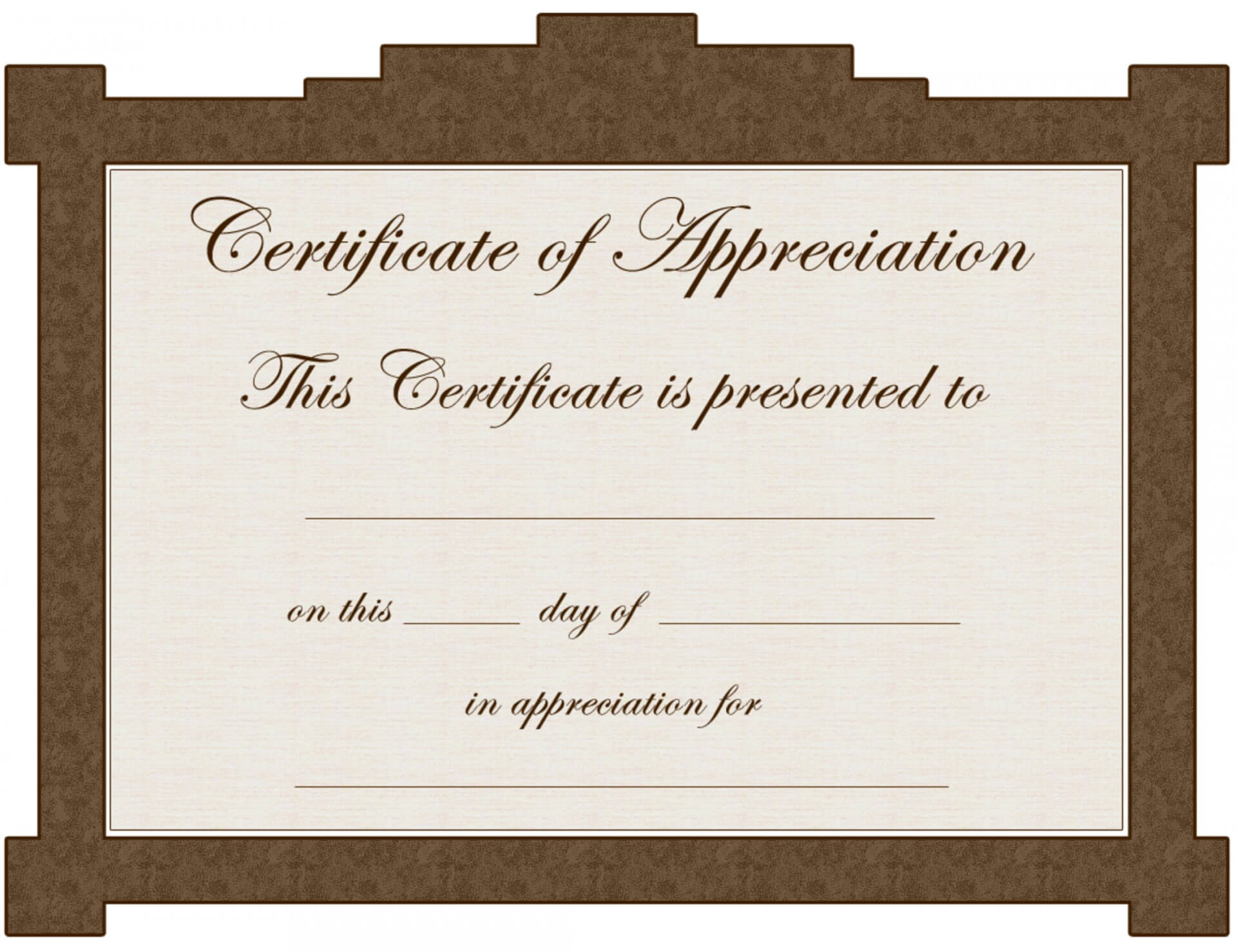 028 Certificate Of Appreciation Template Word Doc Free With Iq Certificate Template