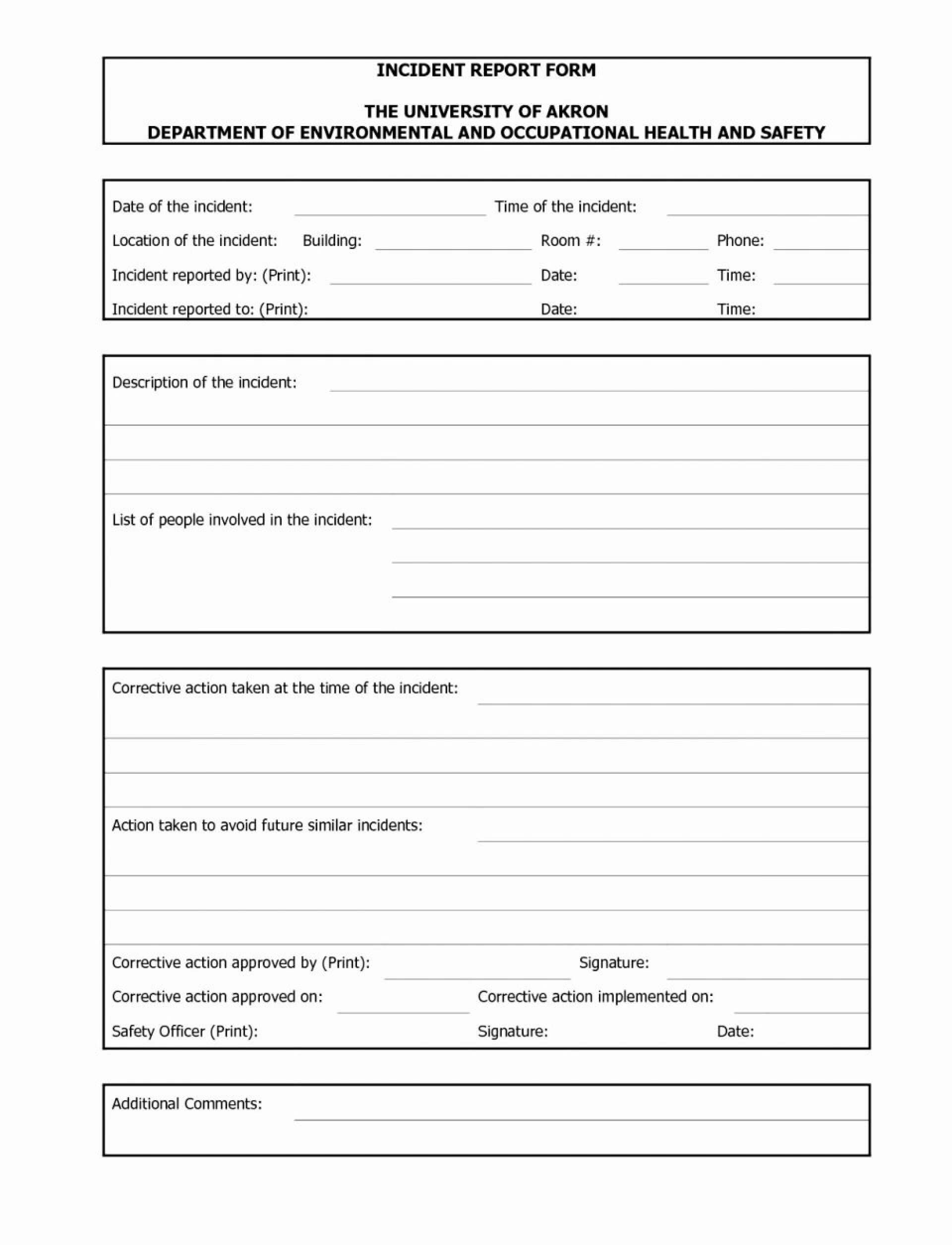 028 Incident Report Form Word Format Vehicle Accident Throughout Health And Safety Incident Report Form Template