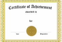 029 Generic Certificate Template Martial Arts Templates within Generic Certificate Template