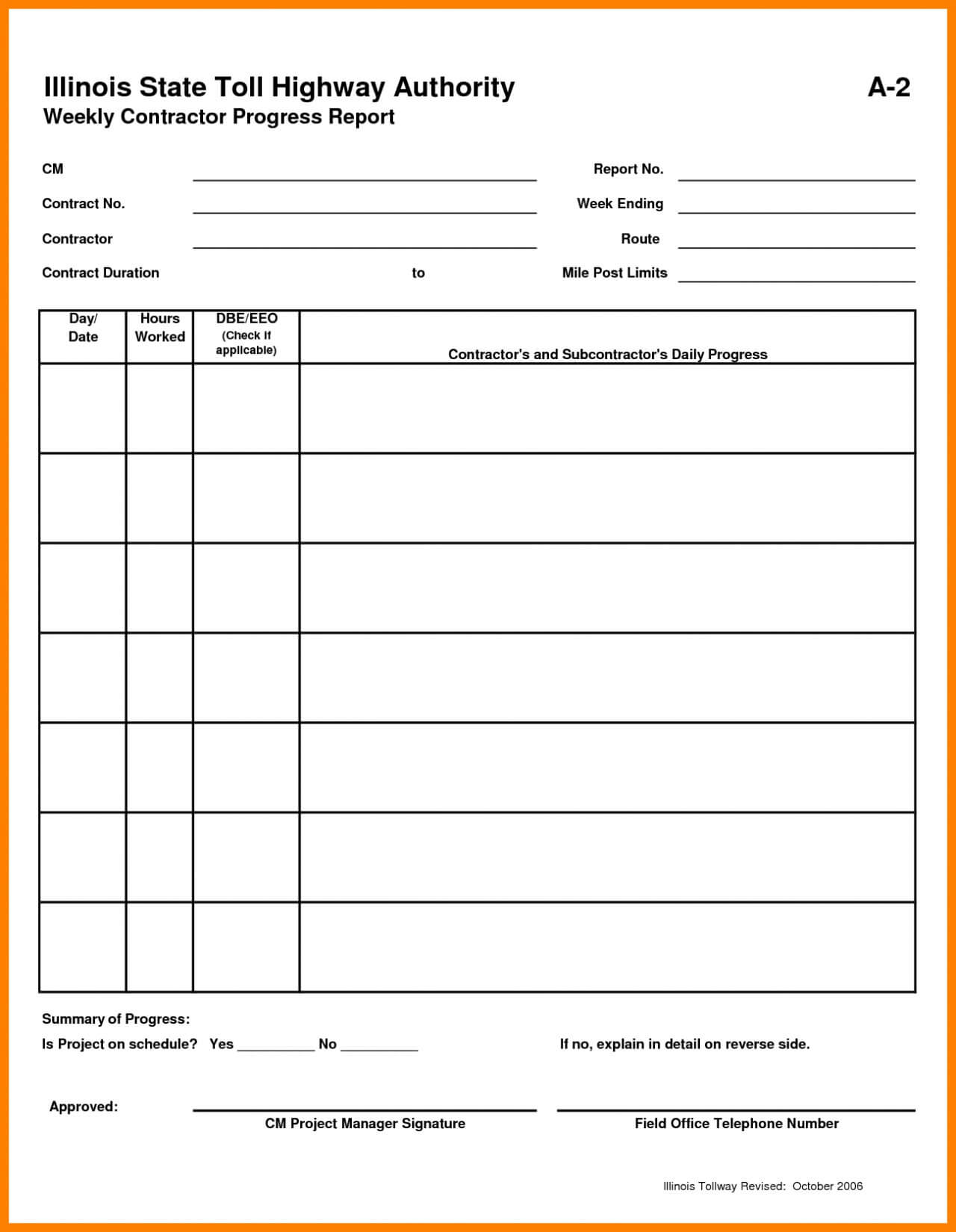 029 Student Progress Report Format Filename Monthly Excel In Site Progress Report Template