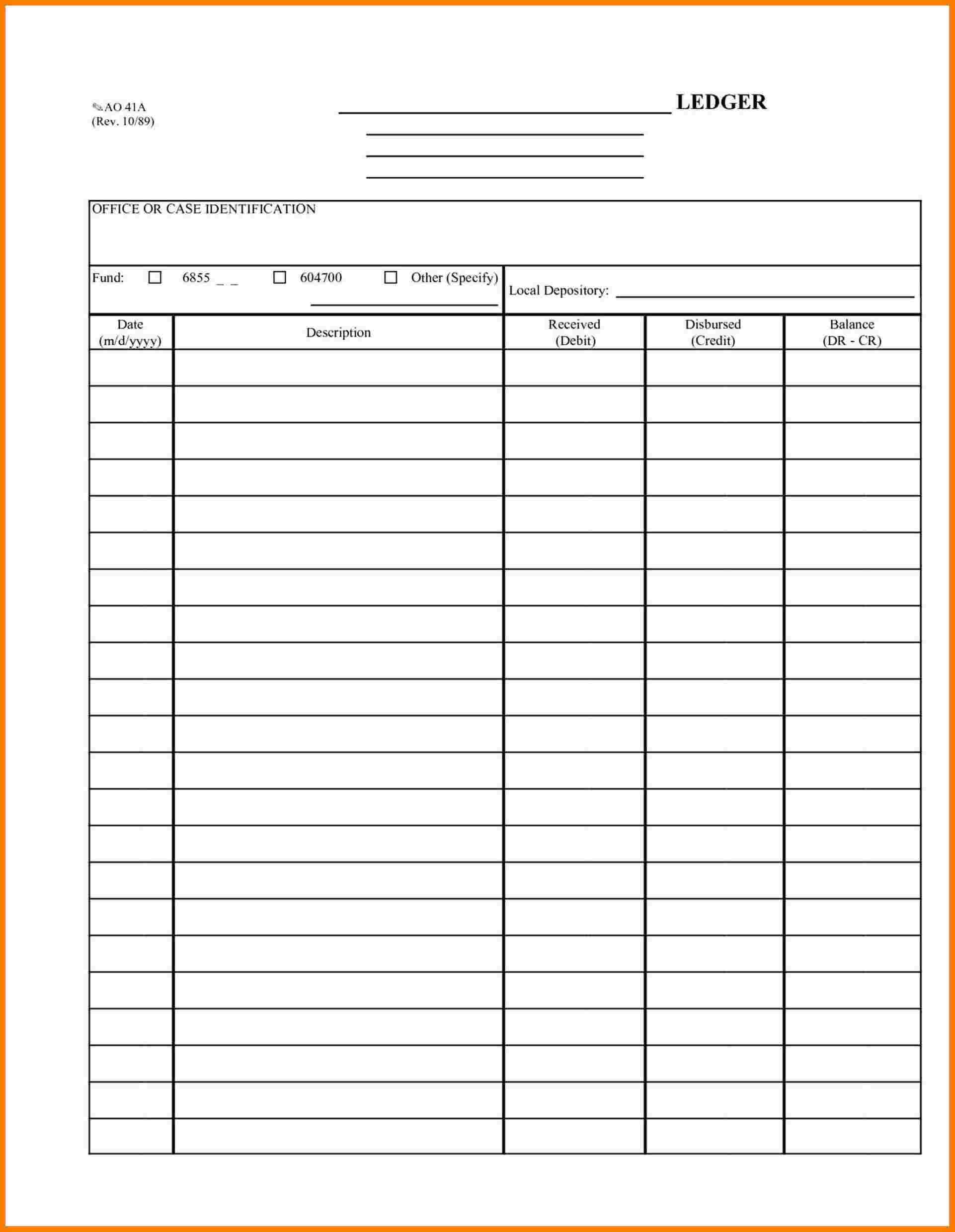 030 Blank Accounting Ledger Sheet Template Geocvcco Free With Blank Ledger Template