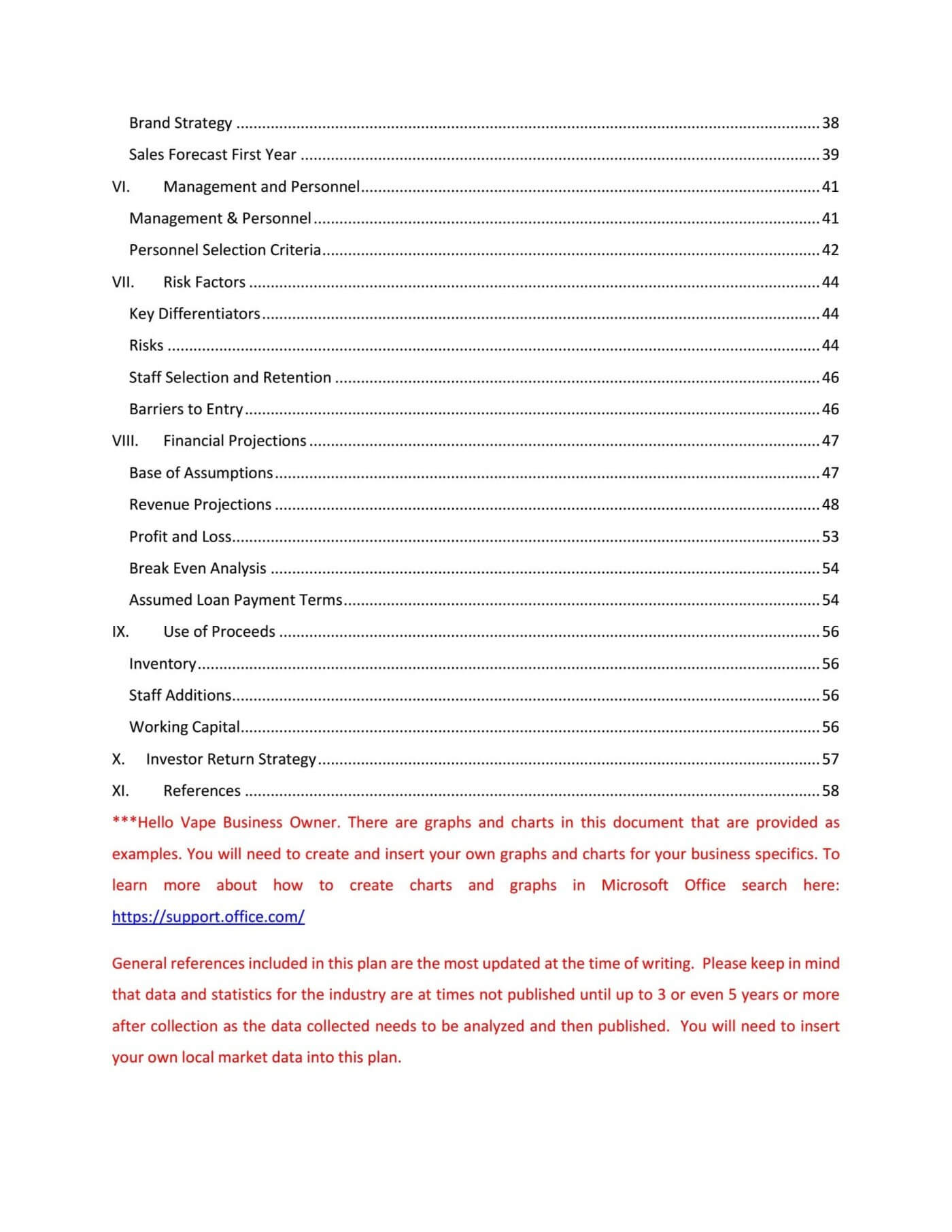 030 Microsoft Office Business Plan Templates Template Ideas Within Contents Page Word Template