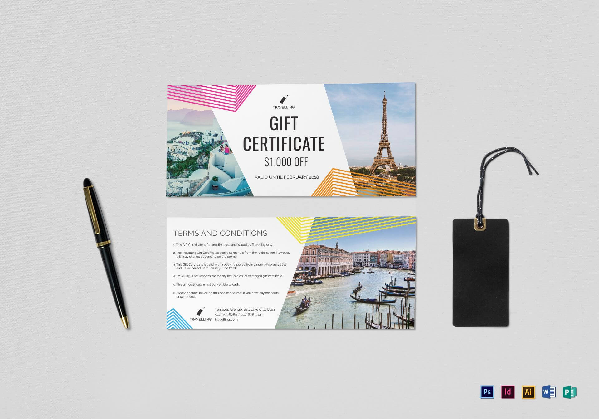 030 Template Ideas Templates For Gift Certificates Travel Intended For Mock Certificate Template