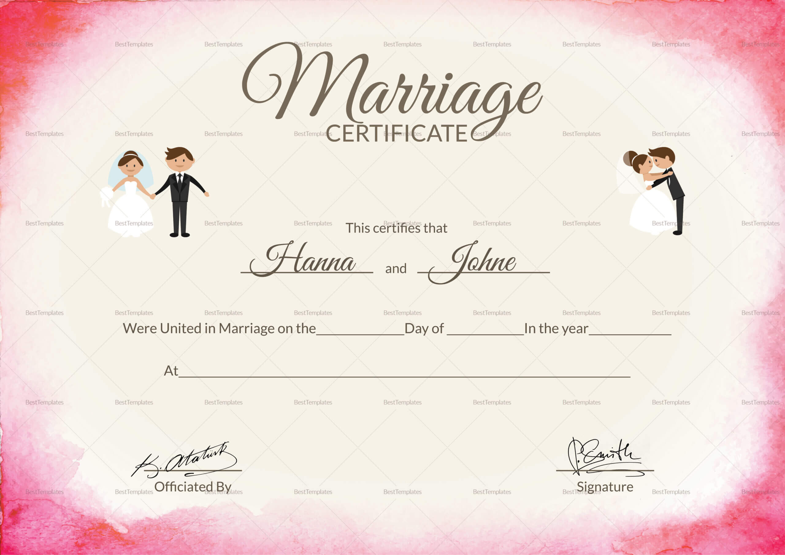 031 Certificate Of Marriage Template Certificate28129 Intended For Certificate Of Marriage Template