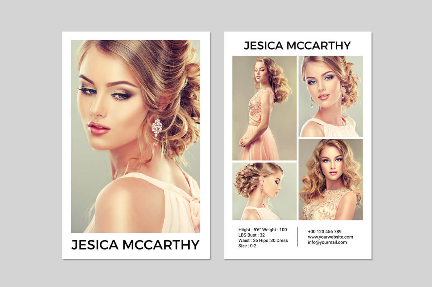 031 Model Comp Card Template Outstanding Ideas Psd Free Intended For Free Model Comp Card Template