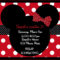 033 Printable Birthdays Girls Mouse Party Minnie Card Intended For Minnie Mouse Card Templates