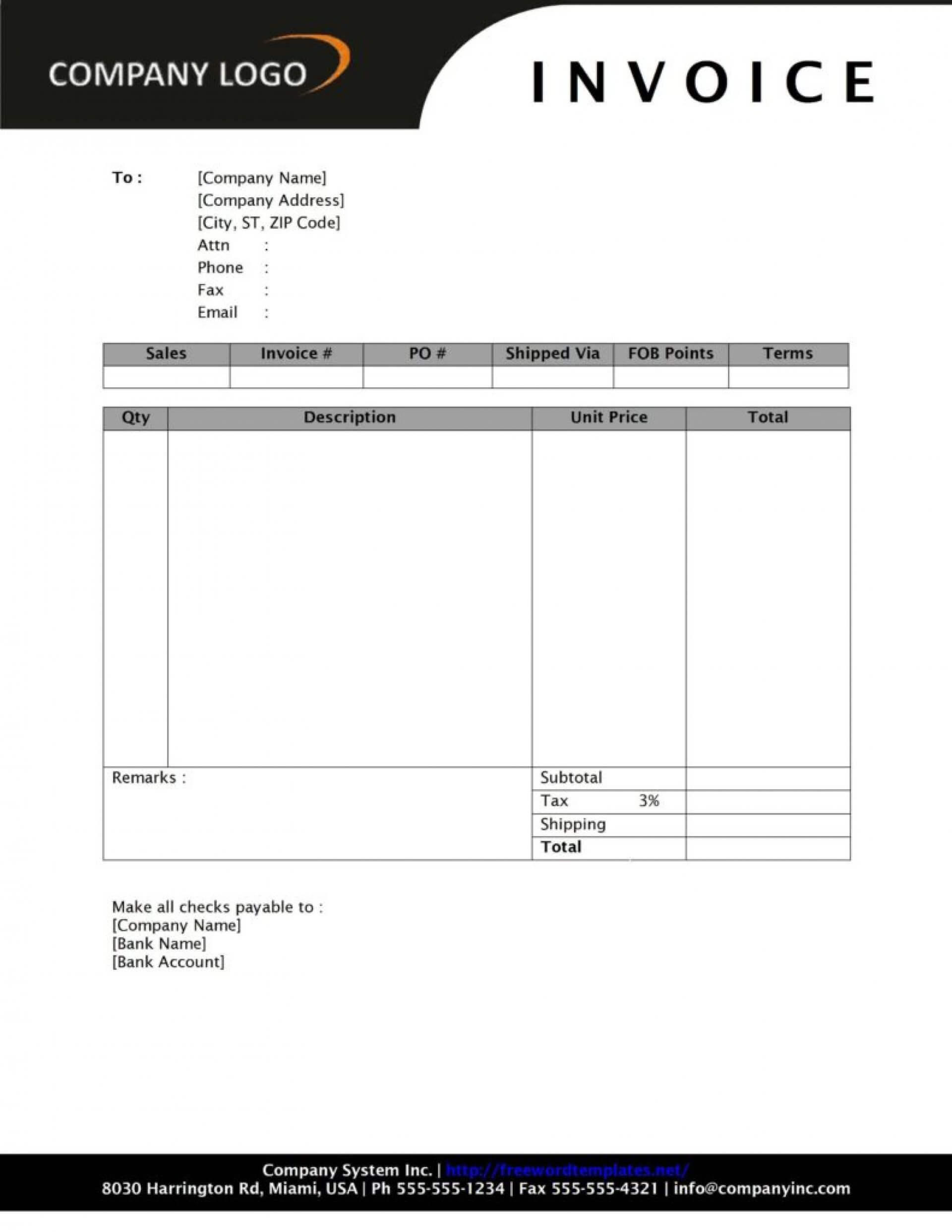 033 Simple Invoice Template Word Free Ideas For Mac Wfac Regarding Free Invoice Template Word Mac