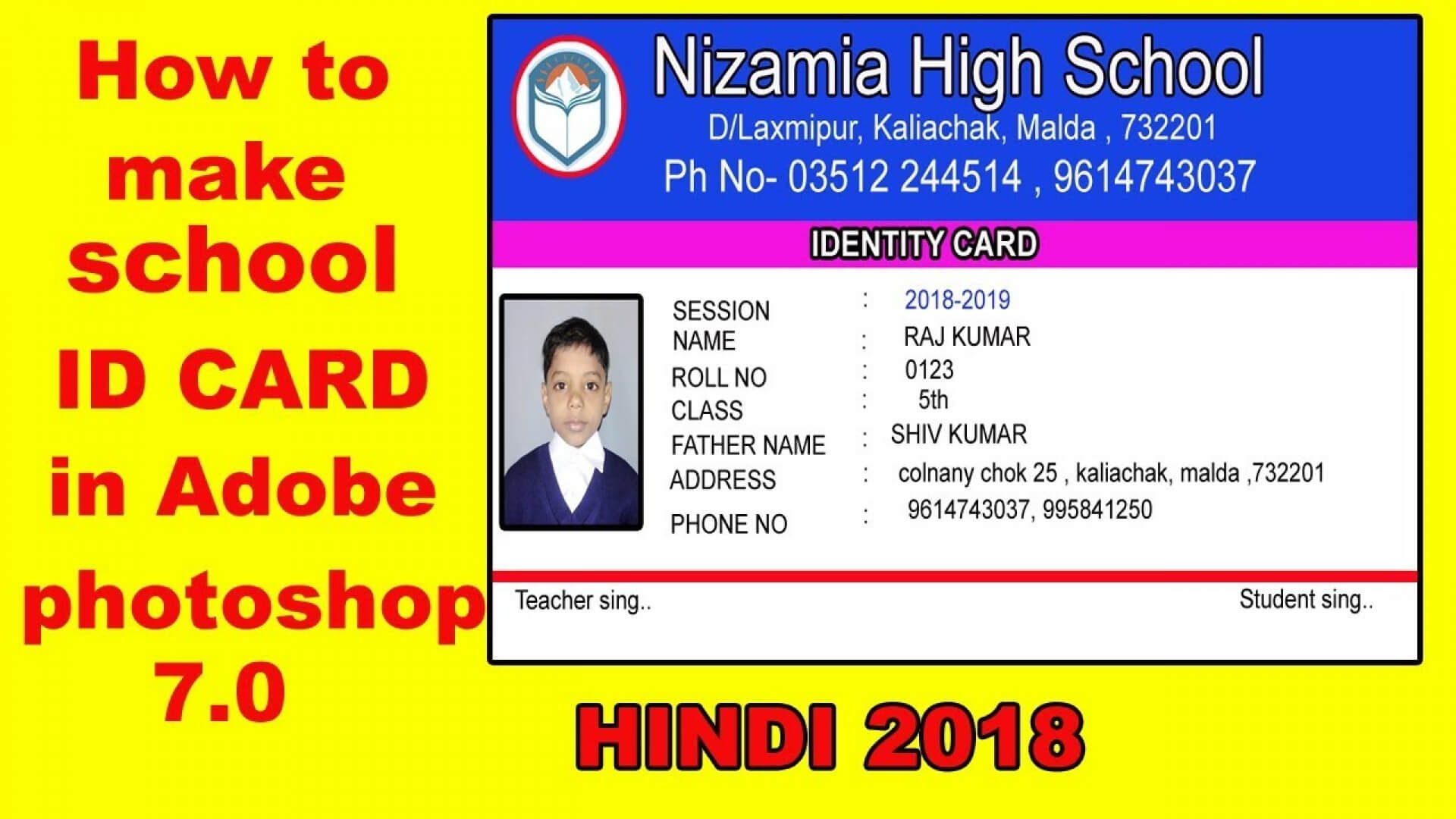034 School Id Card Template Photoshop Maxresdefault With High School Id Card Template
