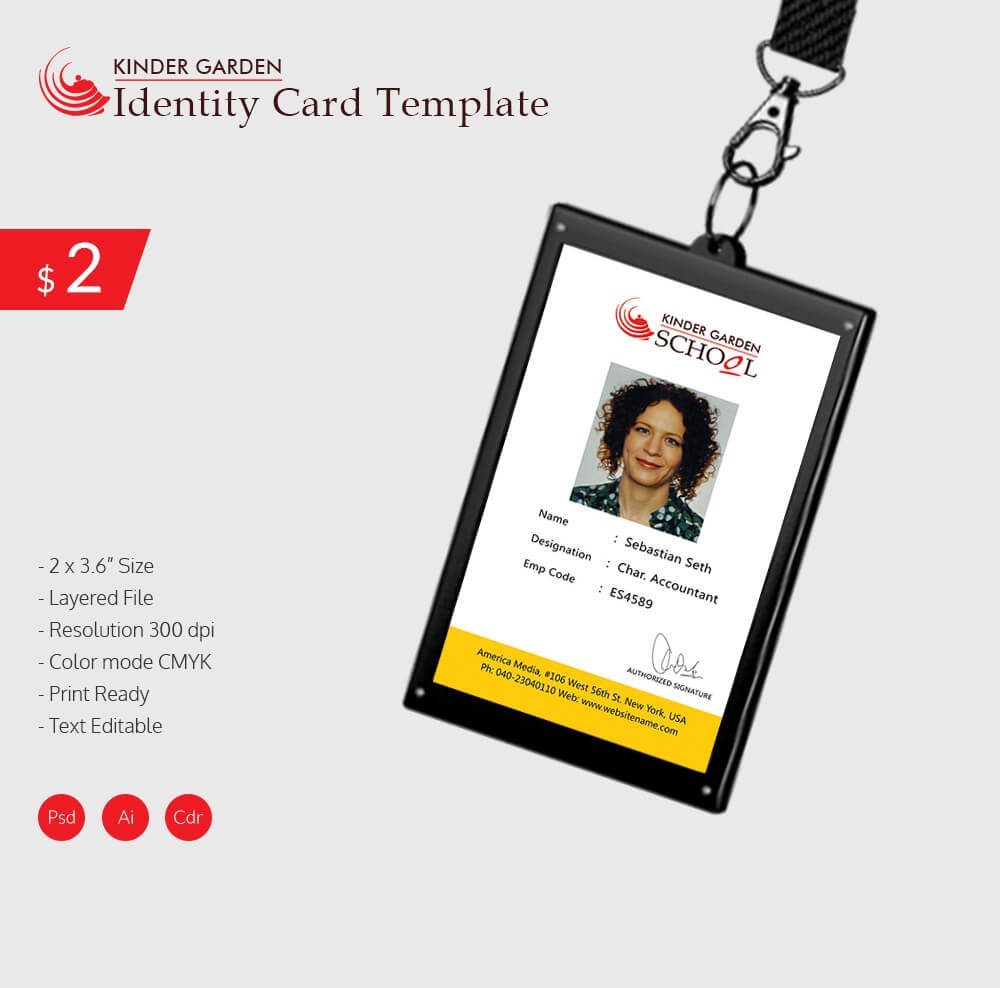 034 Template Ideas Employee Id Card Psd Free Download Within Media Id Card Templates