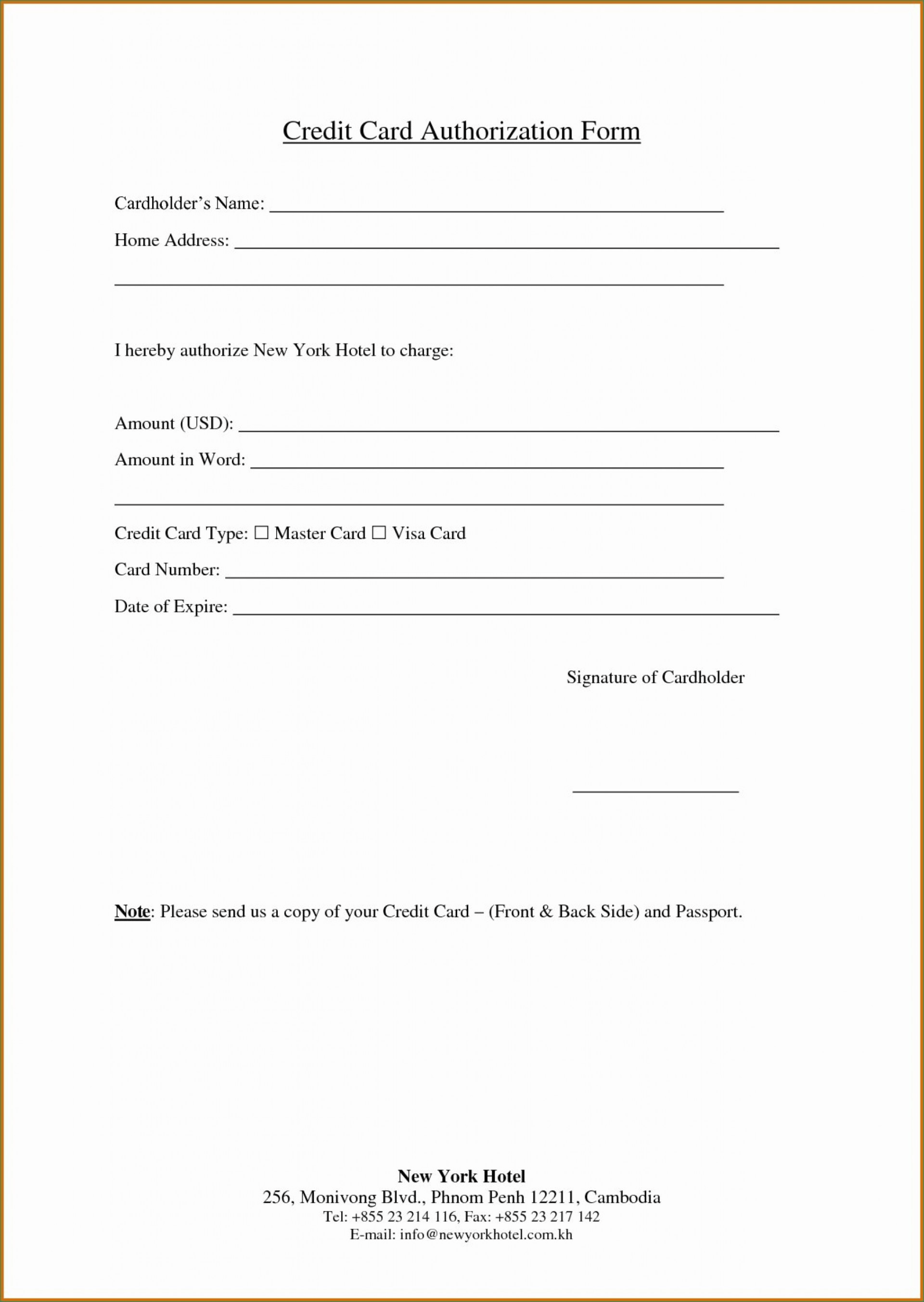 034 Template Ideas Recurring Credit Card Authorization Form Throughout Credit Card Billing Authorization Form Template