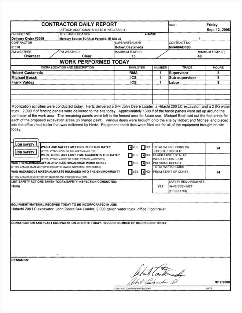 035 Construction Inspection Report Template And Daily Intended For Daily Inspection Report Template