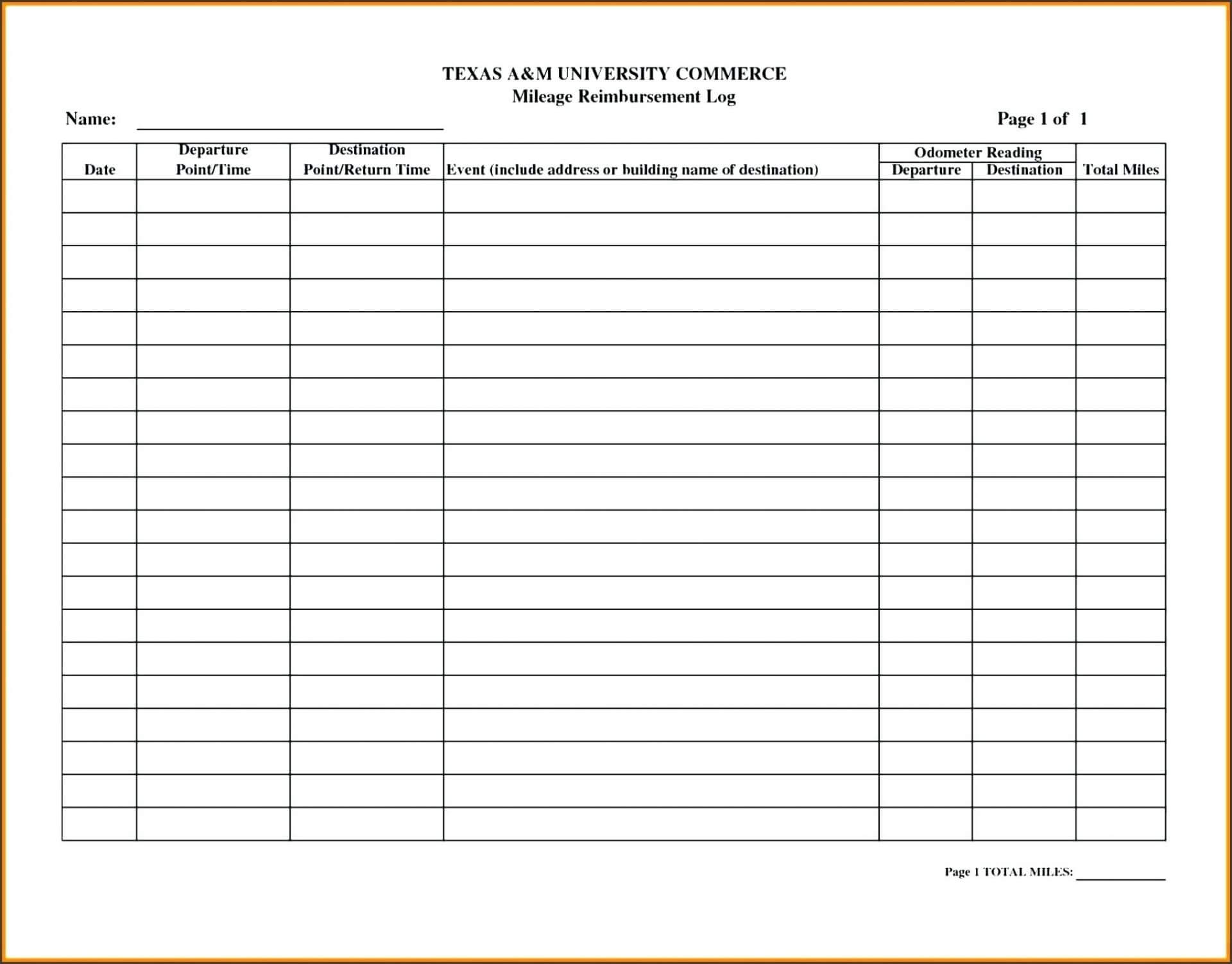 035 Mileage Log Template Excel Large Best Ideas Tracker Form Pertaining To Mileage Report Template