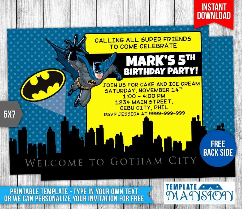 035 Template Ideas Free Batman Birthday Card Fresh Intended For Superman Birthday Card Template