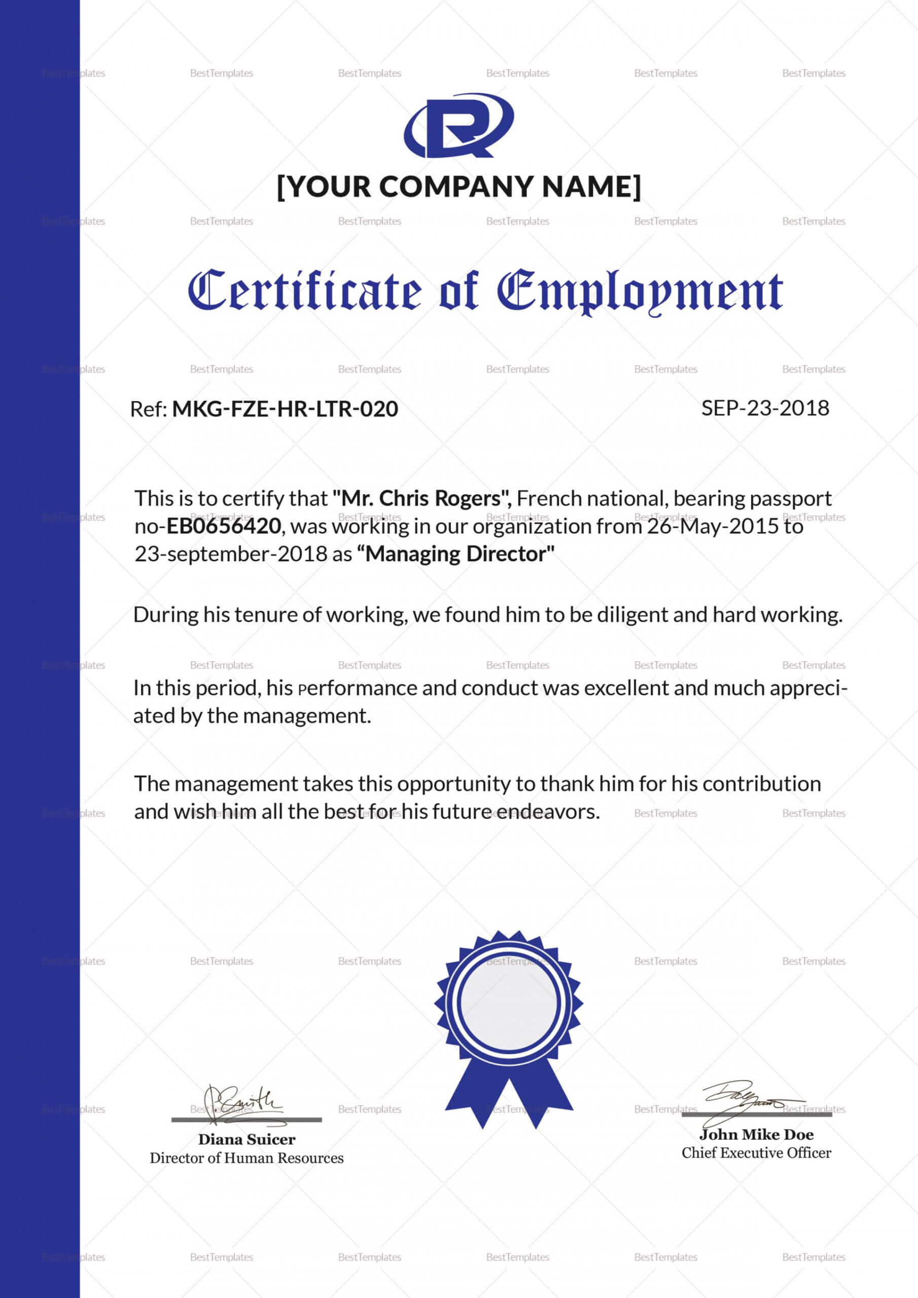 035 Template Ideas Salary Certificate Request Letter Sample For Good Job Certificate Template