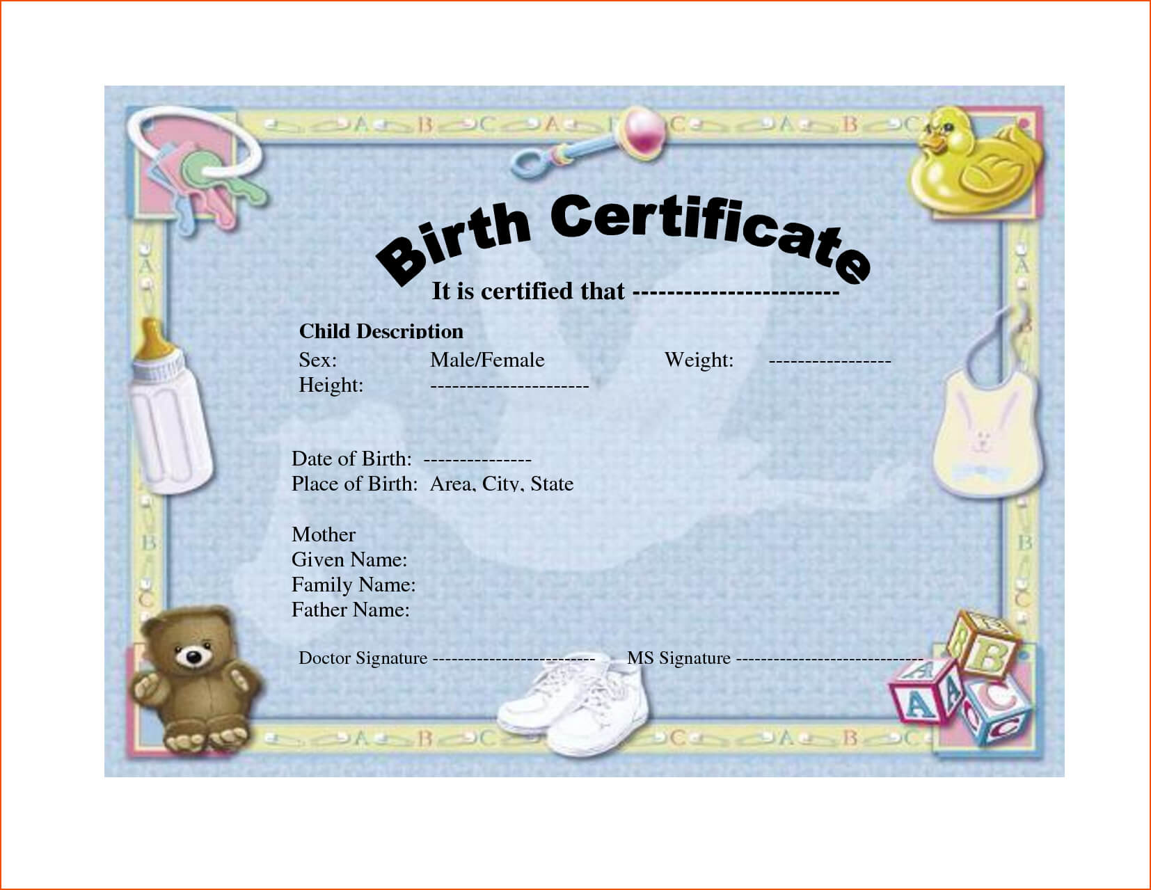 036 Birth Certificate Template Word Blank Mockup Rare Ideas Intended For Baby Doll Birth Certificate Template