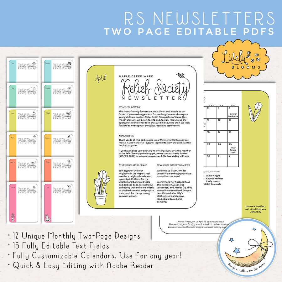 039 Hrotm Lively Blooms Rs Newsletters Etsy Previews 1 For Within Blank Food Web Template