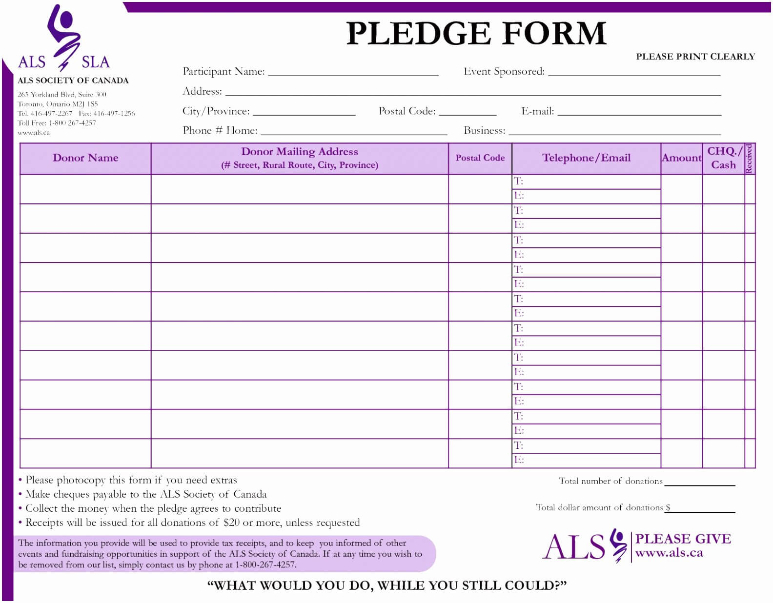039 Pledge Card Template Word Best Of Fundraiser Form Pttyt Intended For Free Pledge Card Template