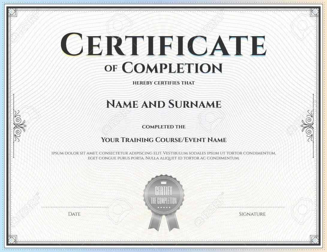 040 Free Certificate Of Completion Template Word Editable Inside Certificate Of Completion Template Word