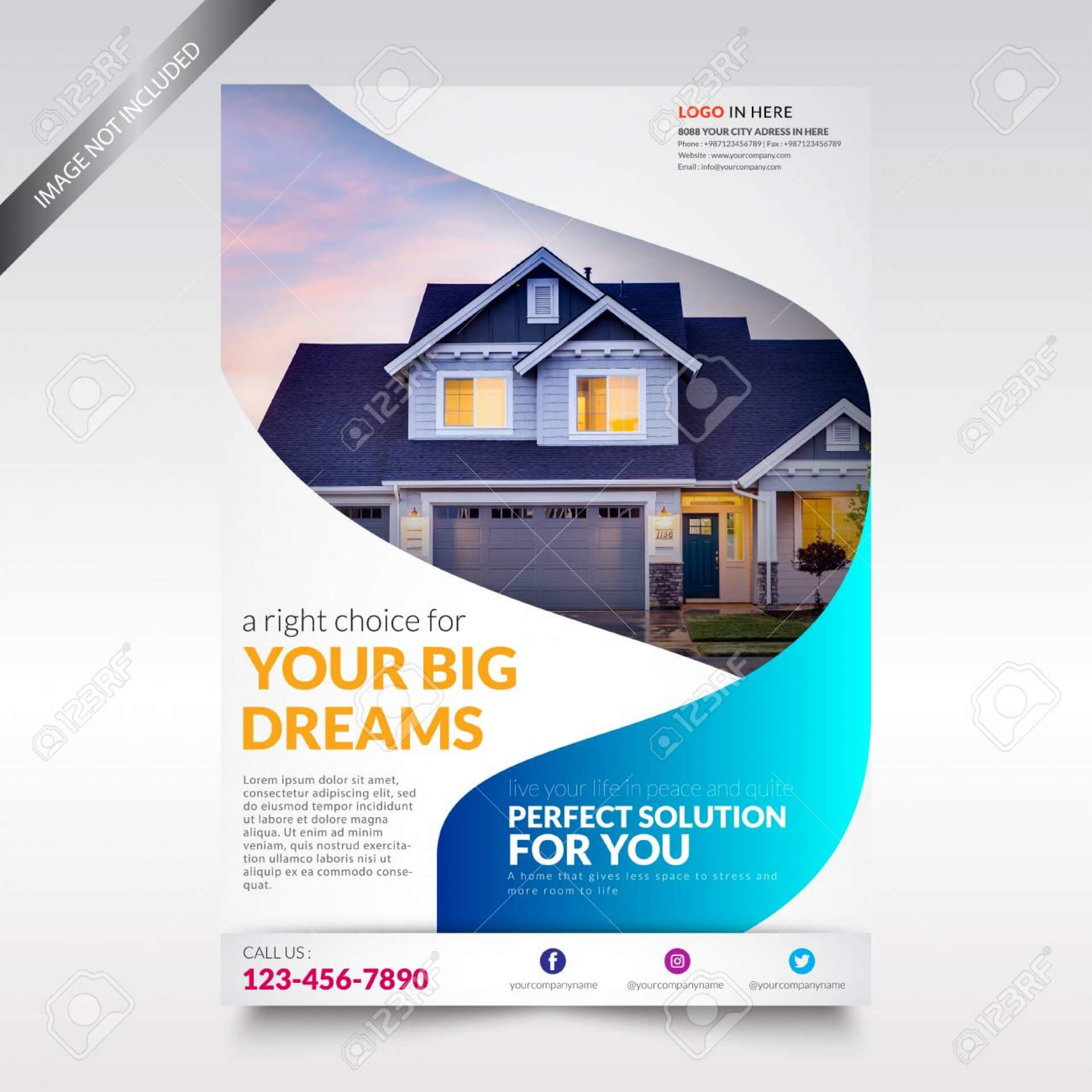040 Template Ideas Real Estate Flyer Templates Psd Free For Real Estate Brochure Templates Psd Free Download