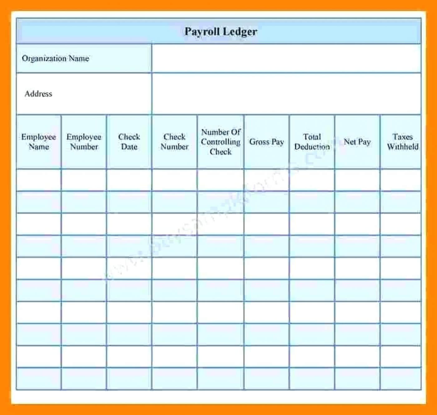 041 Account Ledger Format Simple Blank Printable Sheet Free Regarding Blank Ledger Template