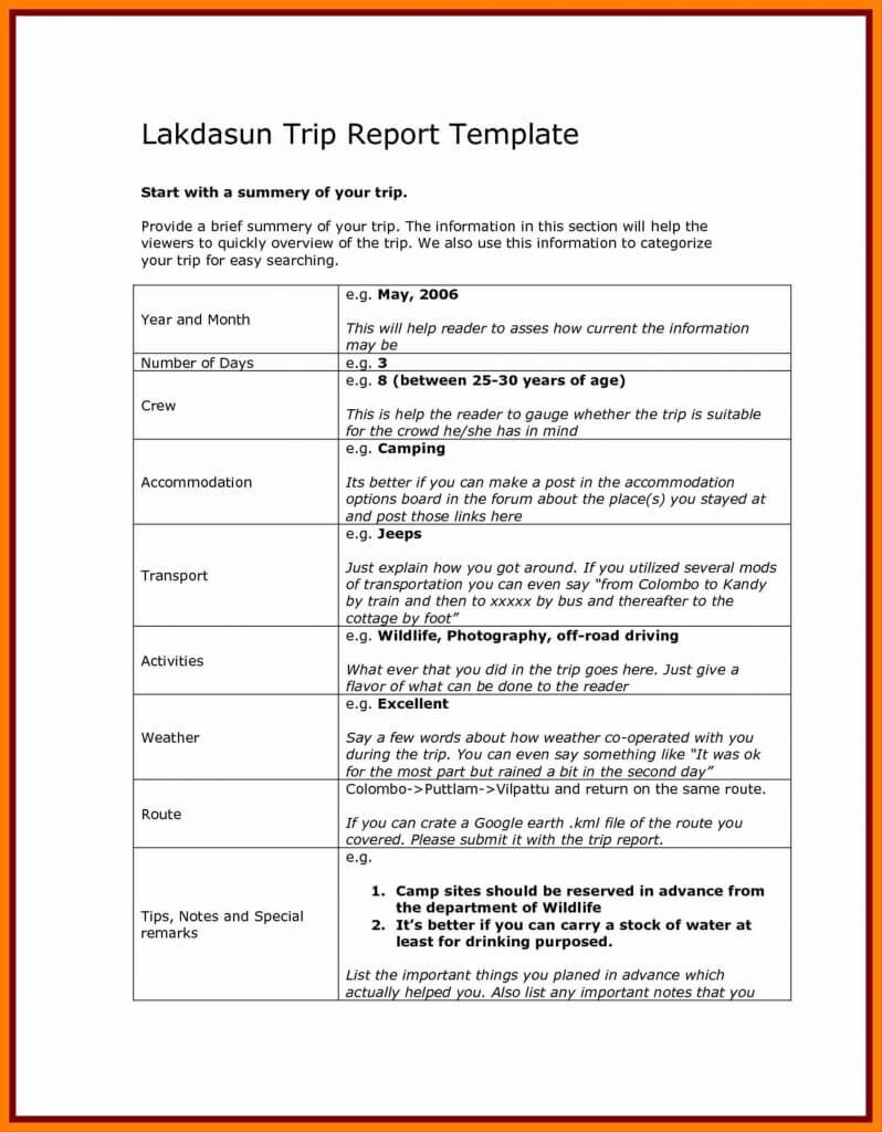 043 Business Report Template Document Development Word Trip Pertaining To Business Trip Report Template Pdf