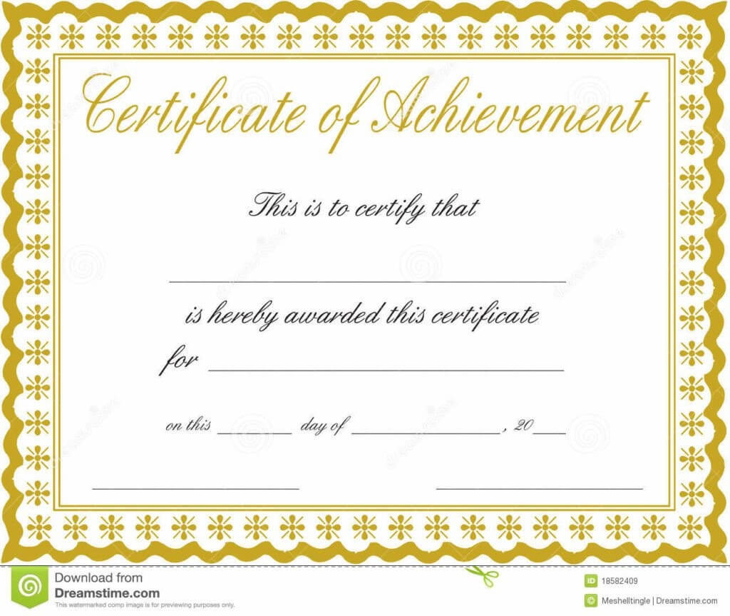 044 Free Printable Certificate Of Completion Template Inside Free Printable Certificate Of Achievement Template