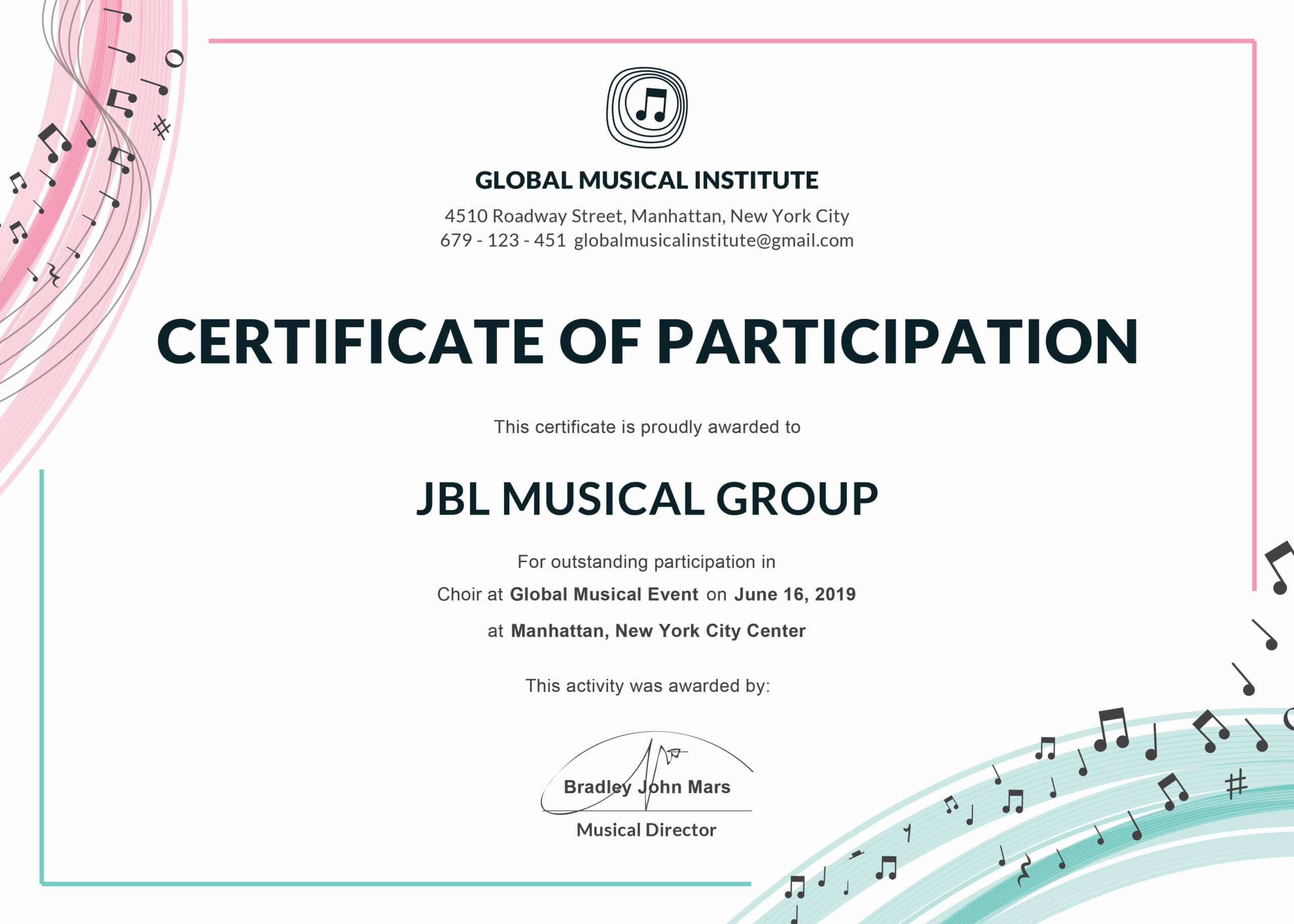 045 Certificate Of Participationemplate Or Word Doc With With Sample Certificate Of Participation Template