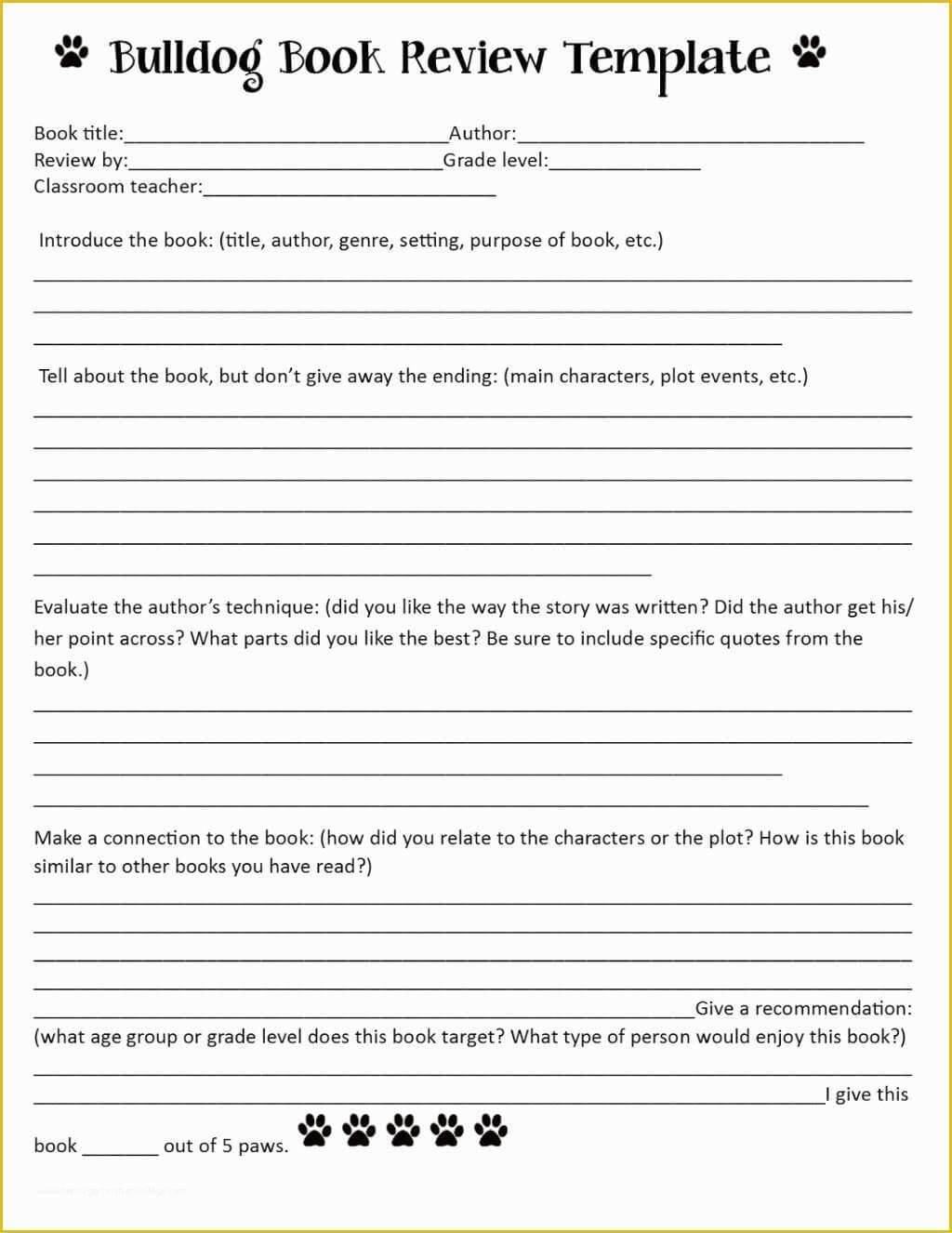 047 Book Template Free Printable Ideas 3Rd Grade Report Of For Middle School Book Report Template